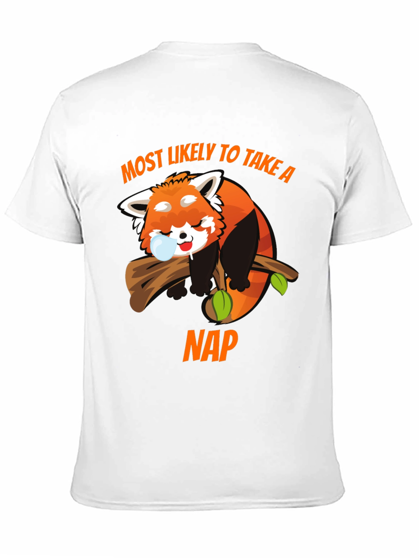 Black Funny Red Panda Nap T-Shirt view 11
