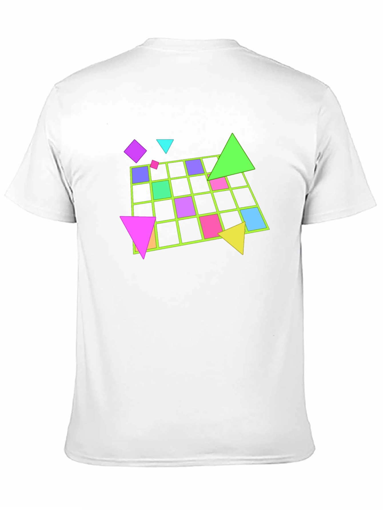 Black Geometric 80s Retro T-Shirt - Black view 11