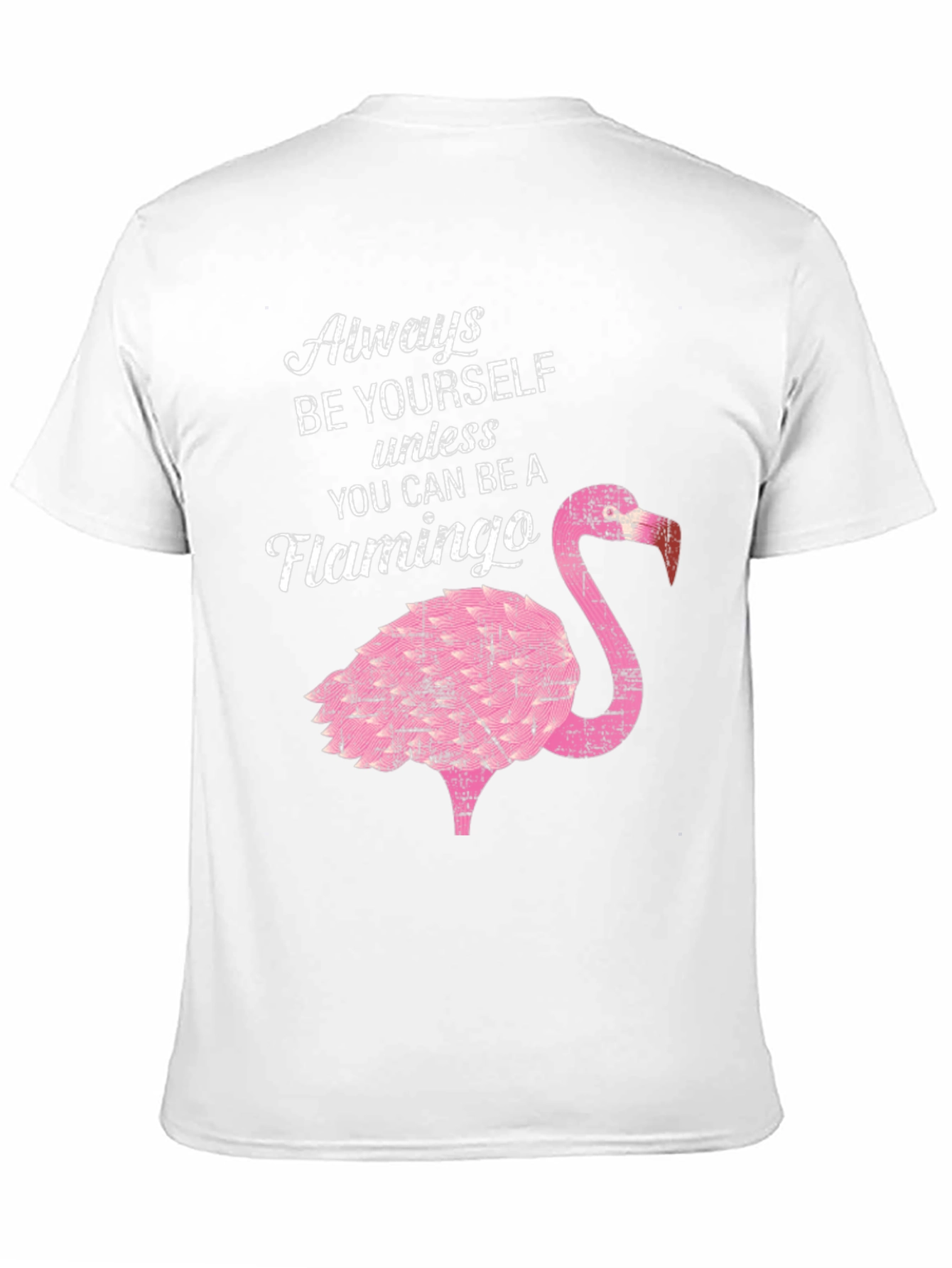 Black Be a Flamingo T-Shirt - Novelty Graphic Tee view 11