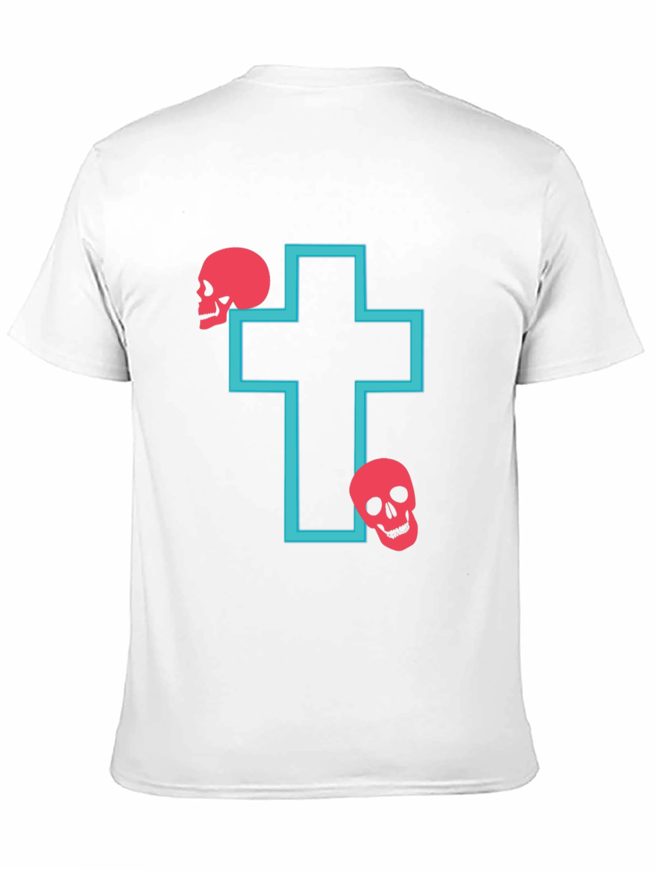Black Skull Cross Graphic T-Shirt view 11