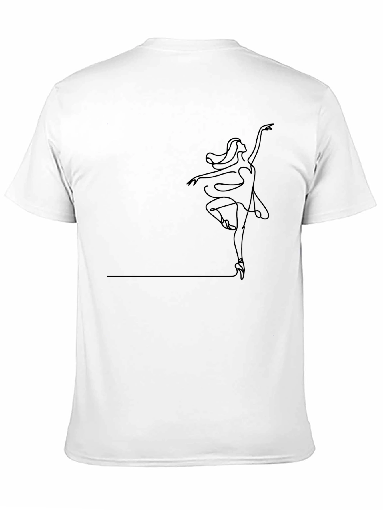 Black Ballet Dancer Graphic Black T-Shirt view 11