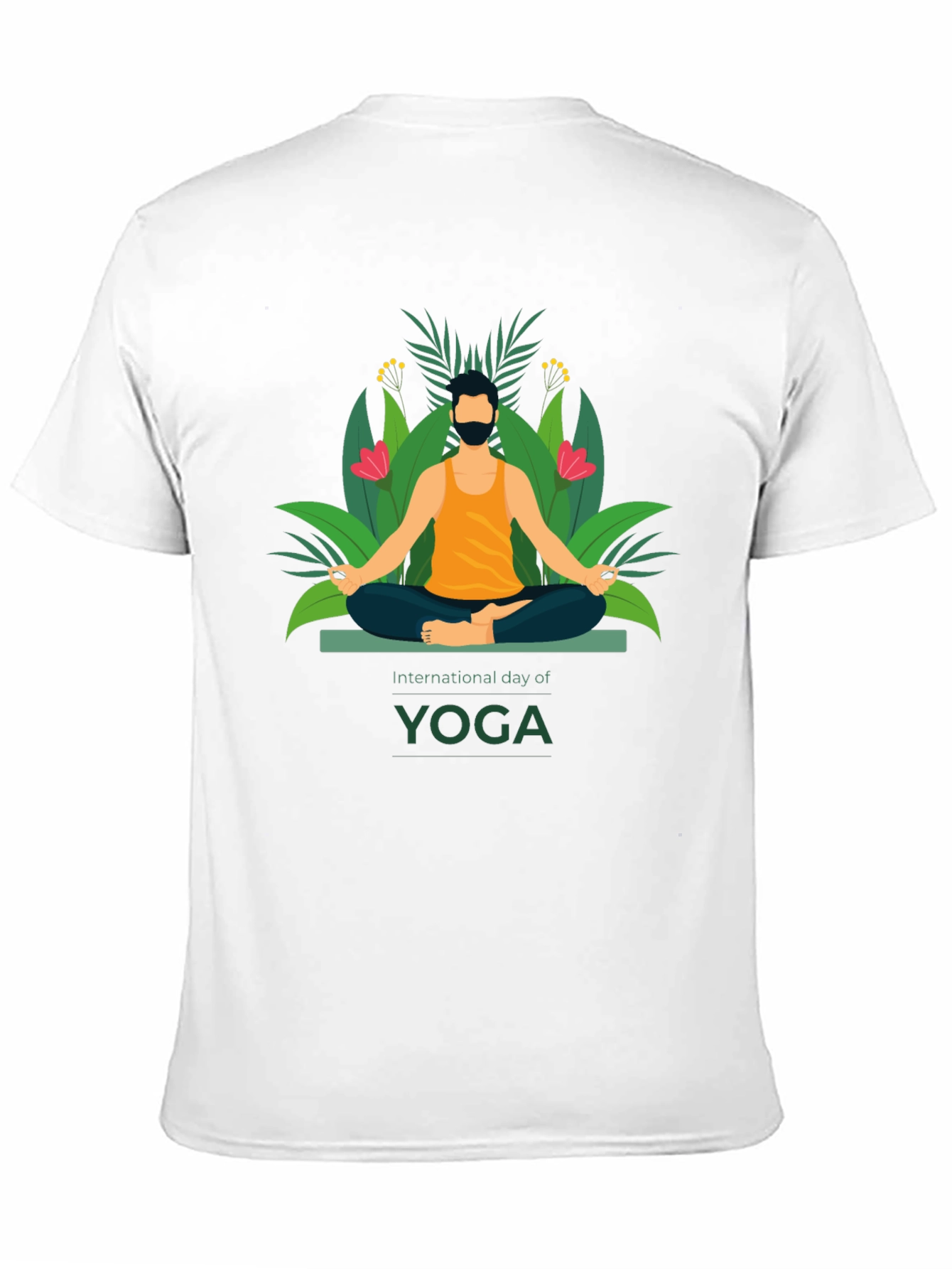 Black International Yoga Day Graphic Tee - Black view 11