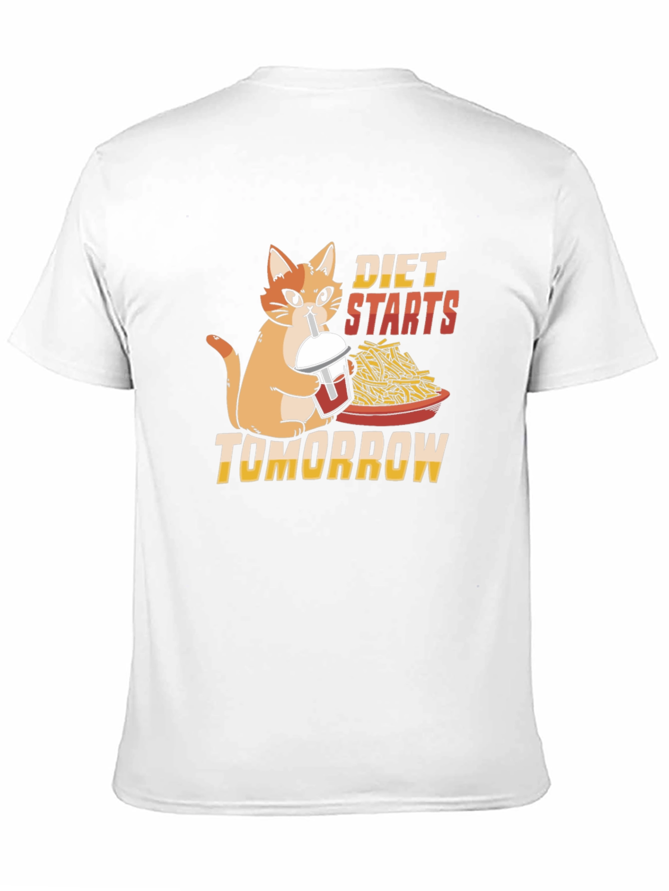 Black Diet Starts Tomorrow Funny Cat T-Shirt view 11