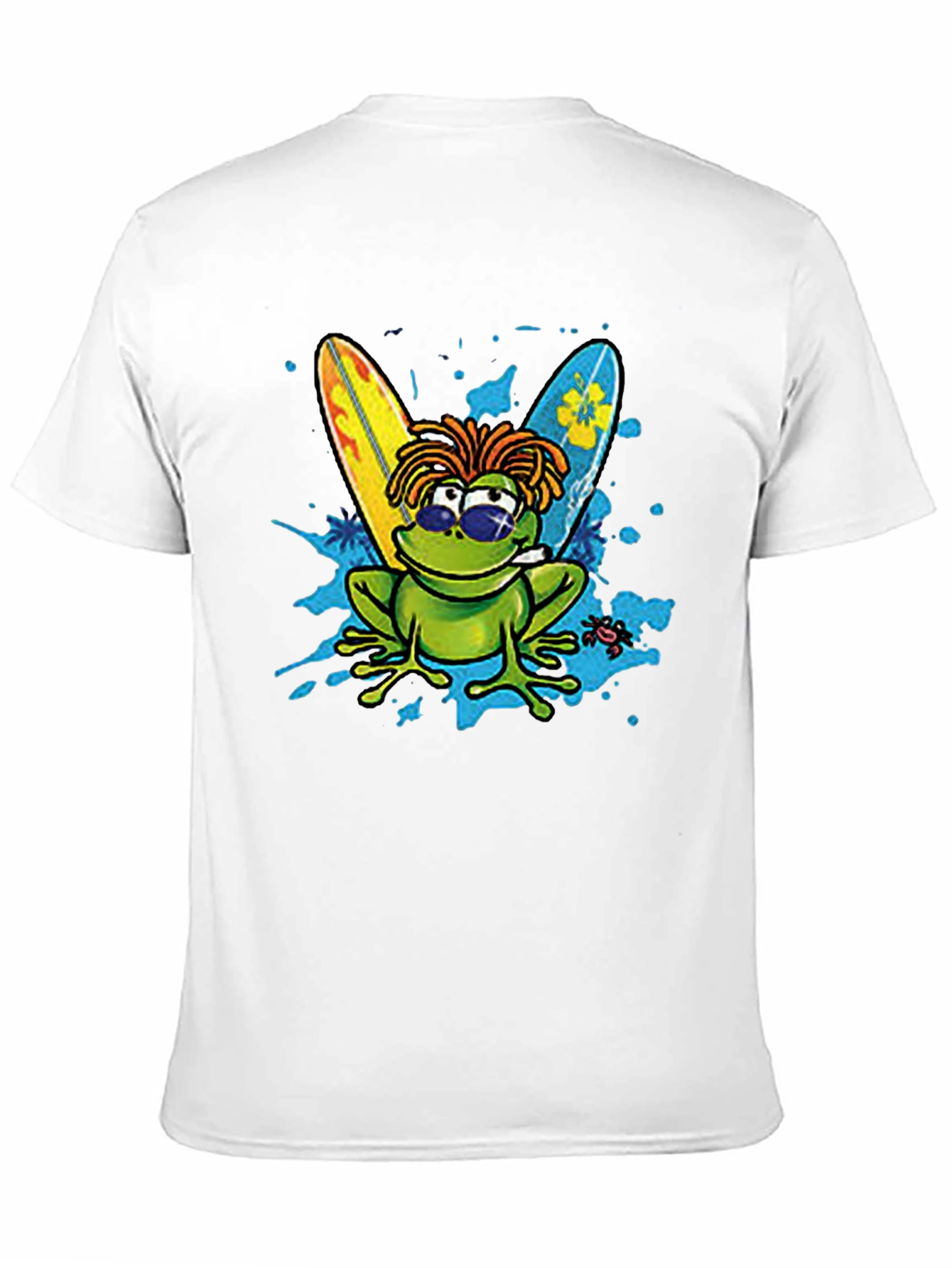 Black Surfer Frog Graphic Tee - Relaxed Fit Black T-Shirt view 11