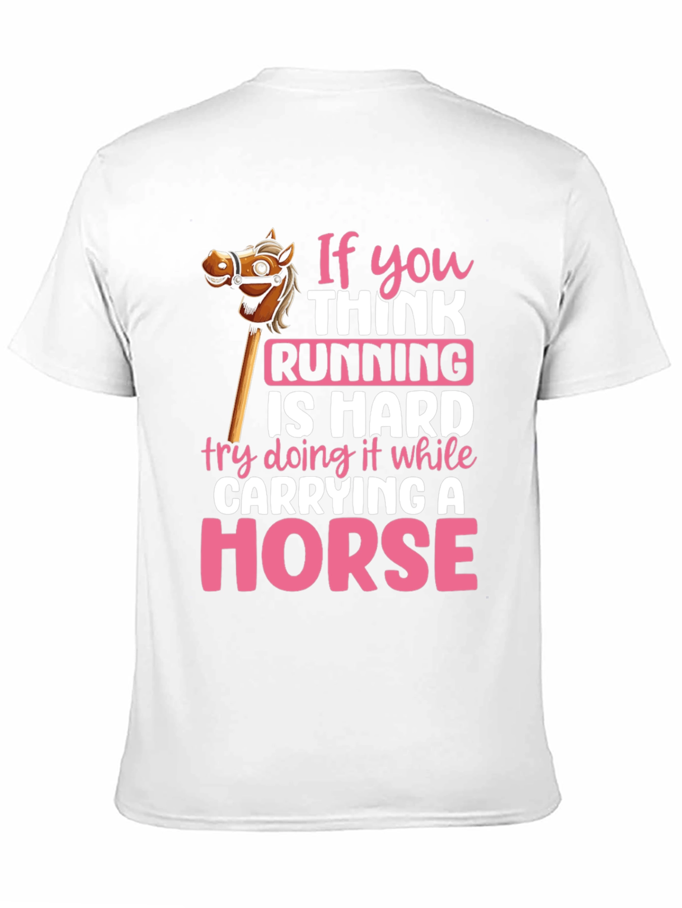 Black Running Is Hard Horse T-Shirt view 11