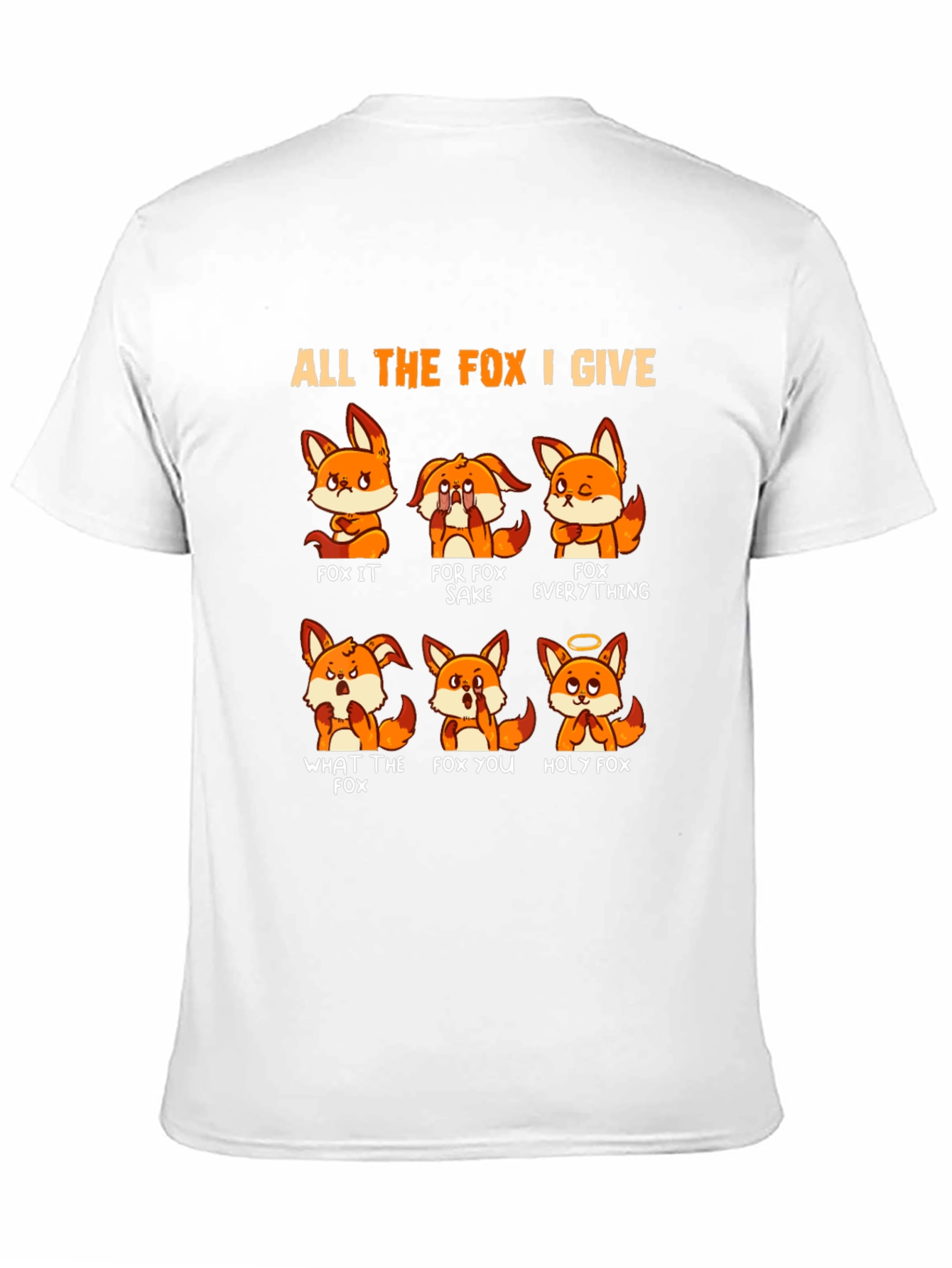 Black All the Fox I Give T-Shirt view 11
