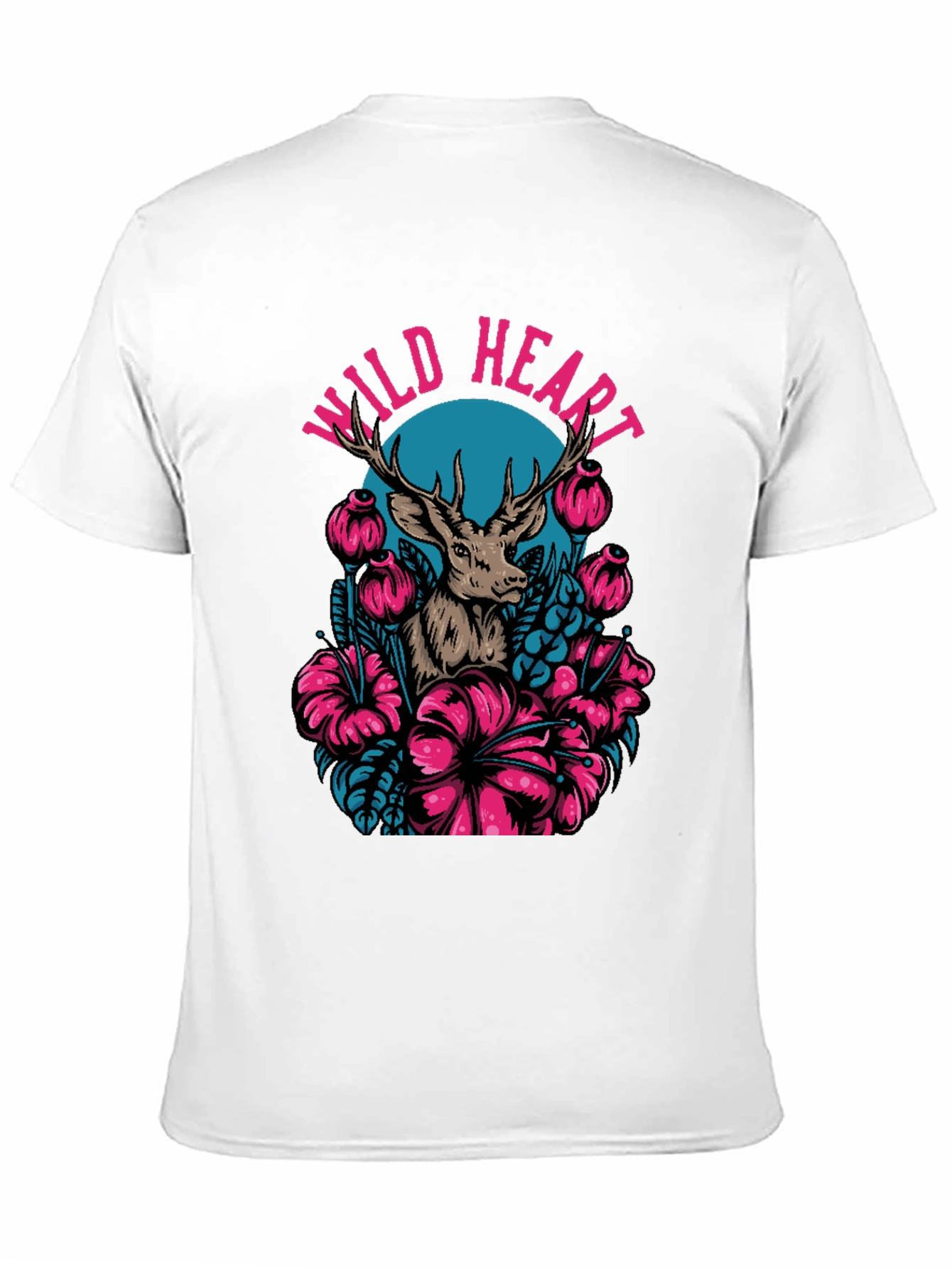 Black Wild Heart Deer Graphic Tee - Black view 11