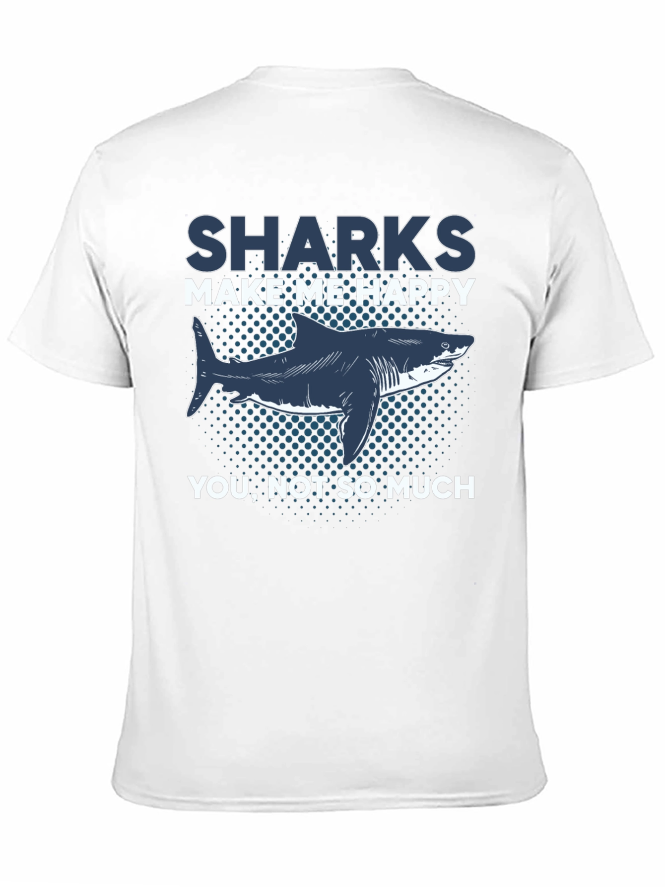 Black Sharks Make Me Happy Graphic T-Shirt view 11