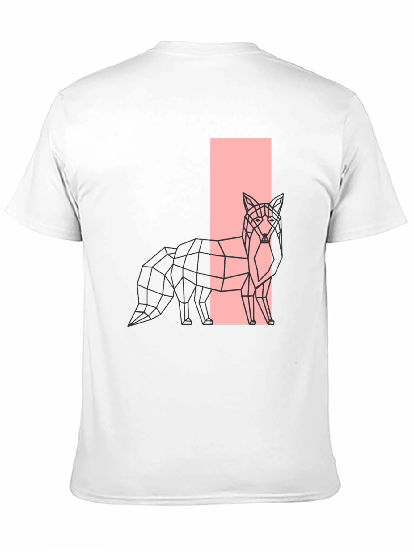 Black Geometric Fox Graphic Black T-Shirt view 11