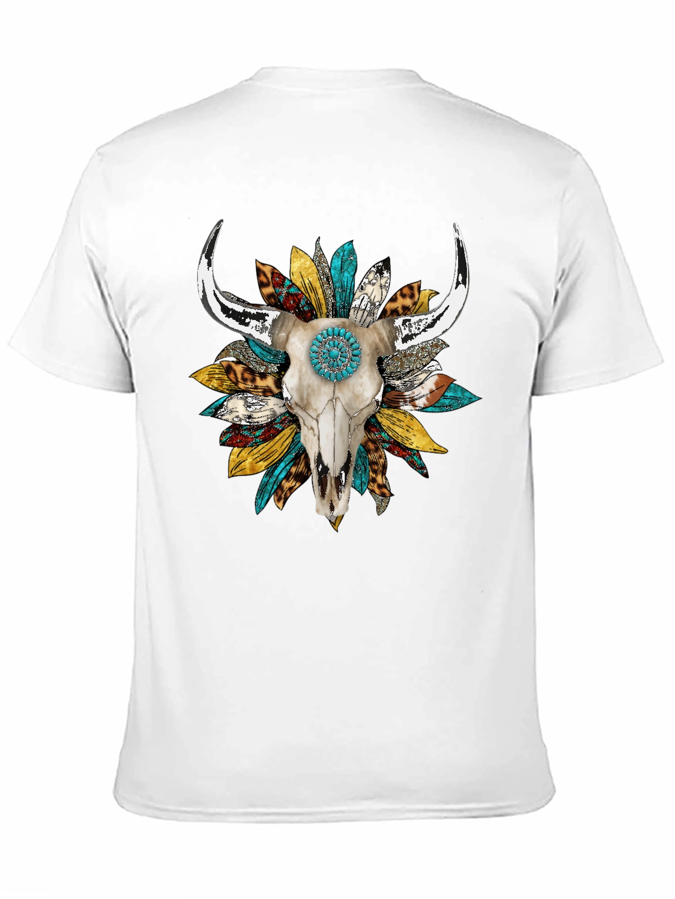 Black Skull & Sunflower Graphic Tee view 11