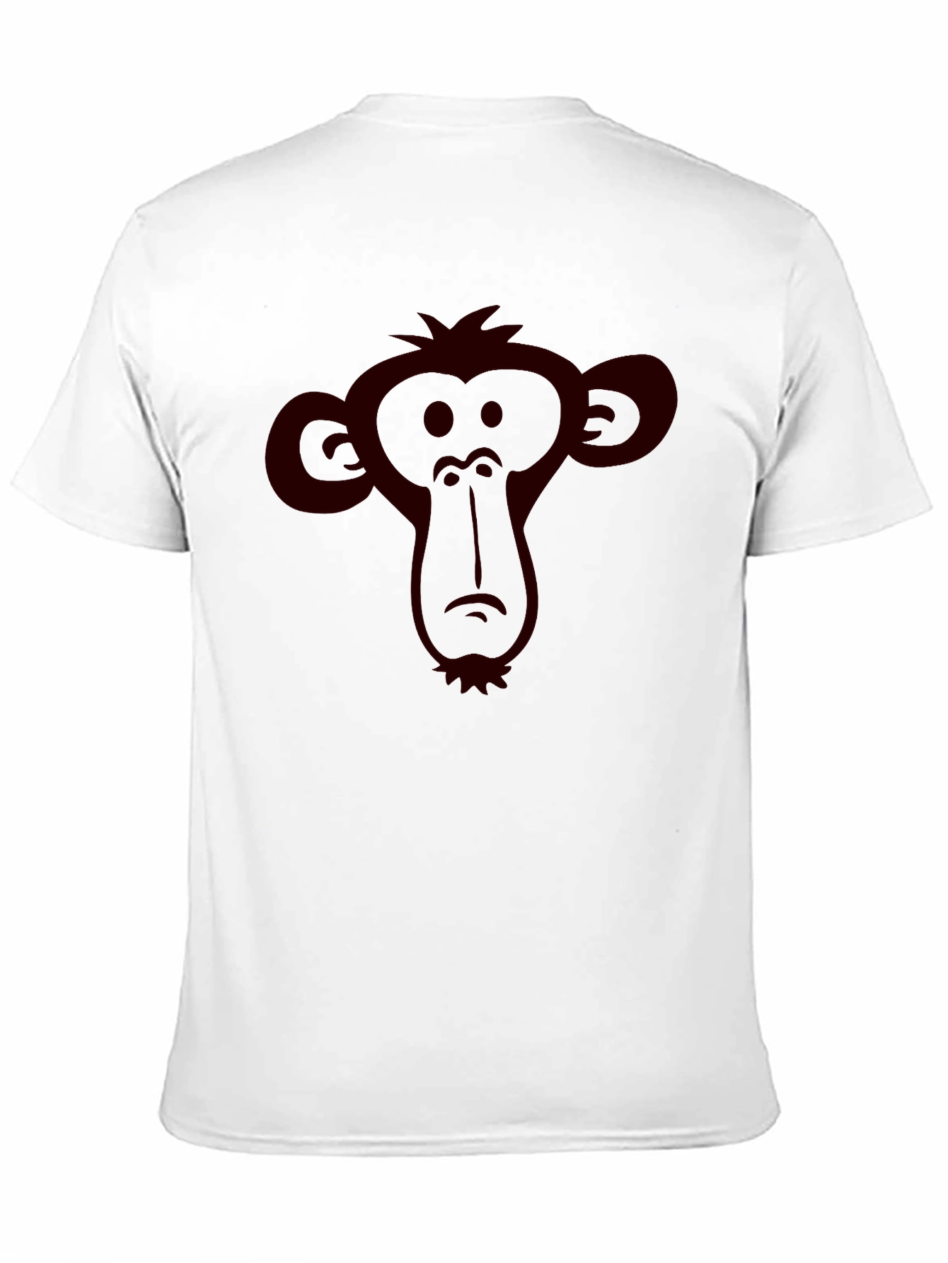 Black Monkey Face Graphic Tee - Black Crew Neck T-Shirt view 11
