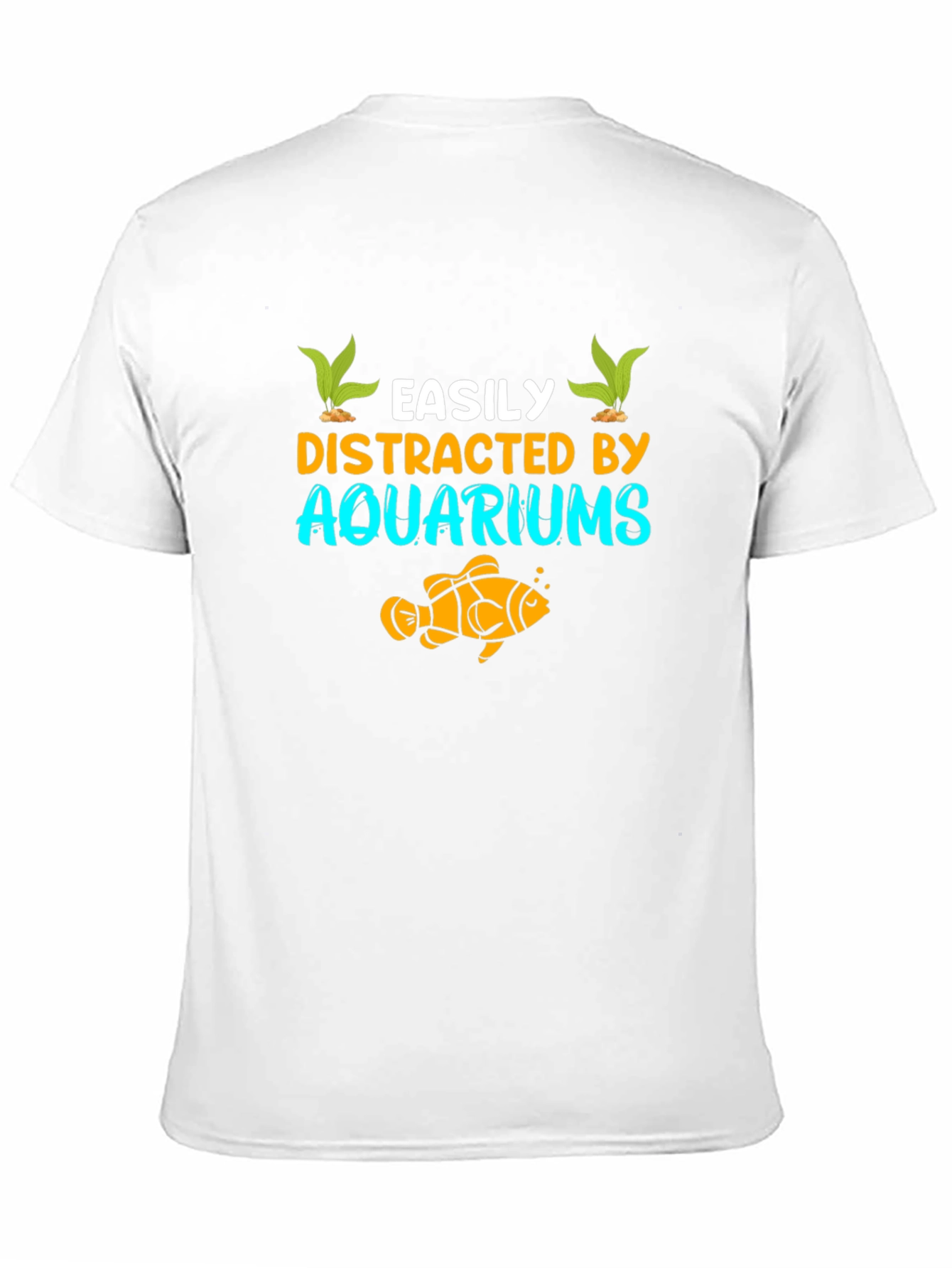 Black Easily Distracted by Aquariums Graphic T-Shirt view 11