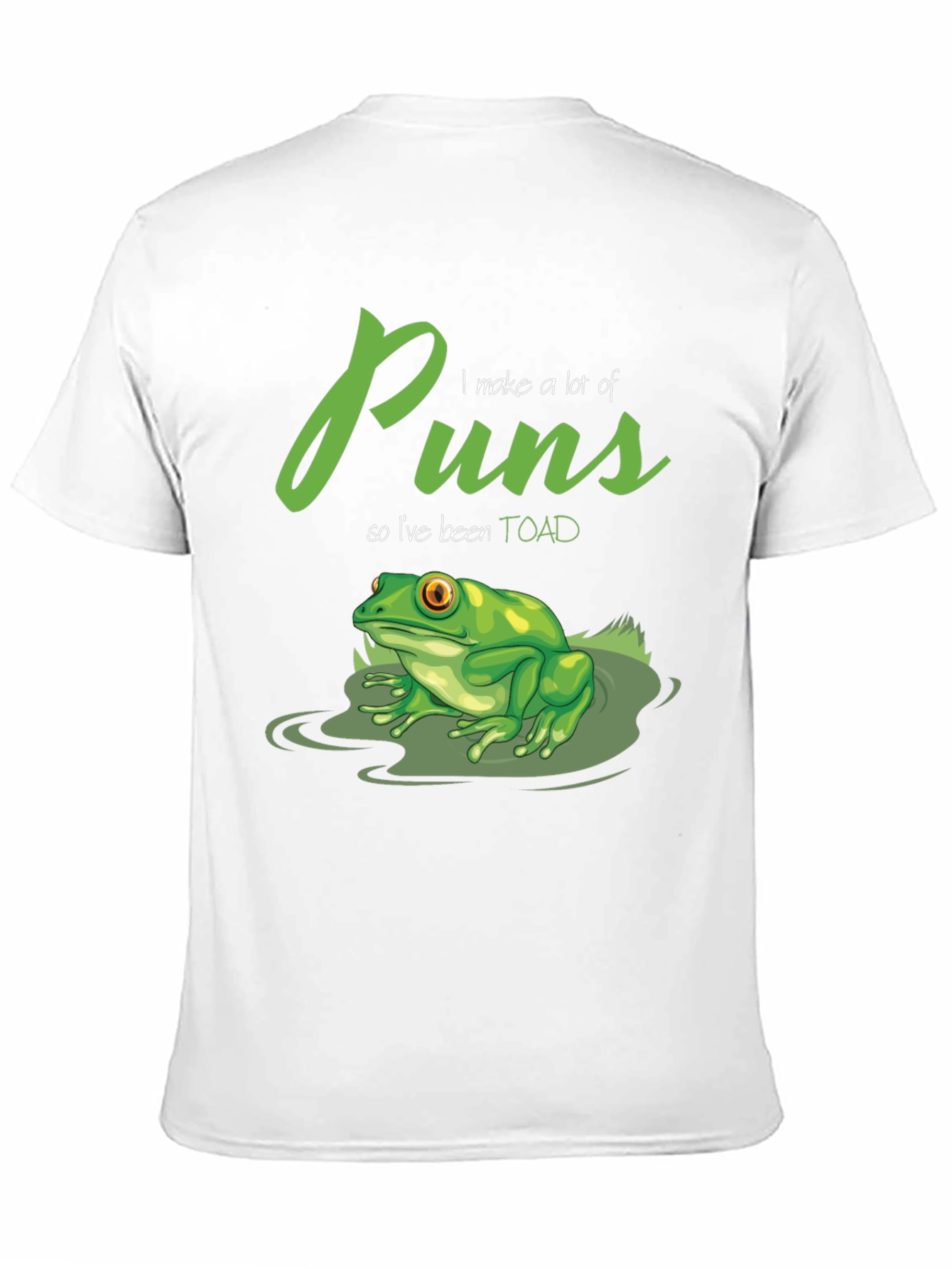Black Punny Toad T-Shirt - I Make a Lot of Puns view 11