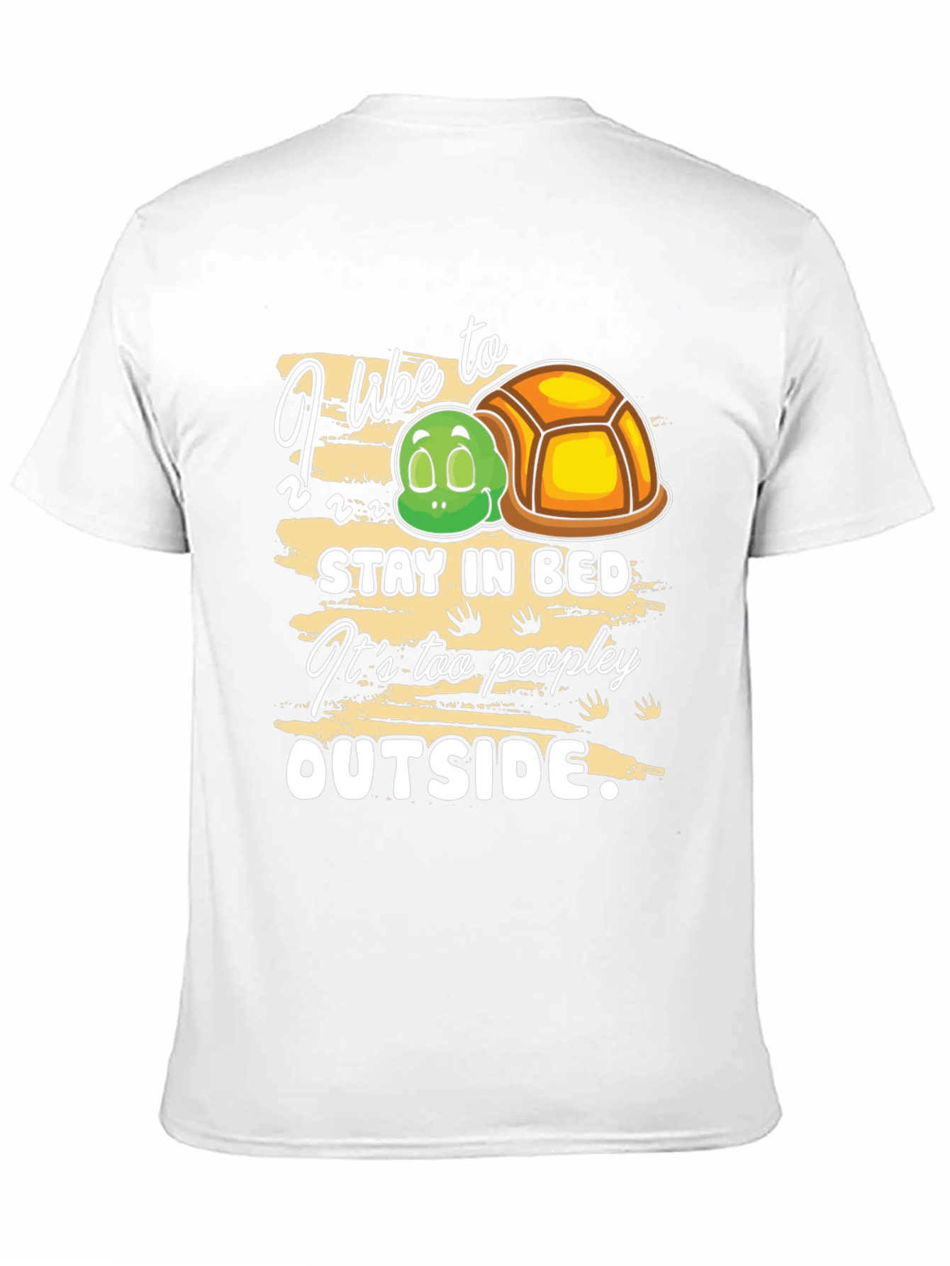 Black I Like to Stay in Bed Turtle T-Shirt view 11