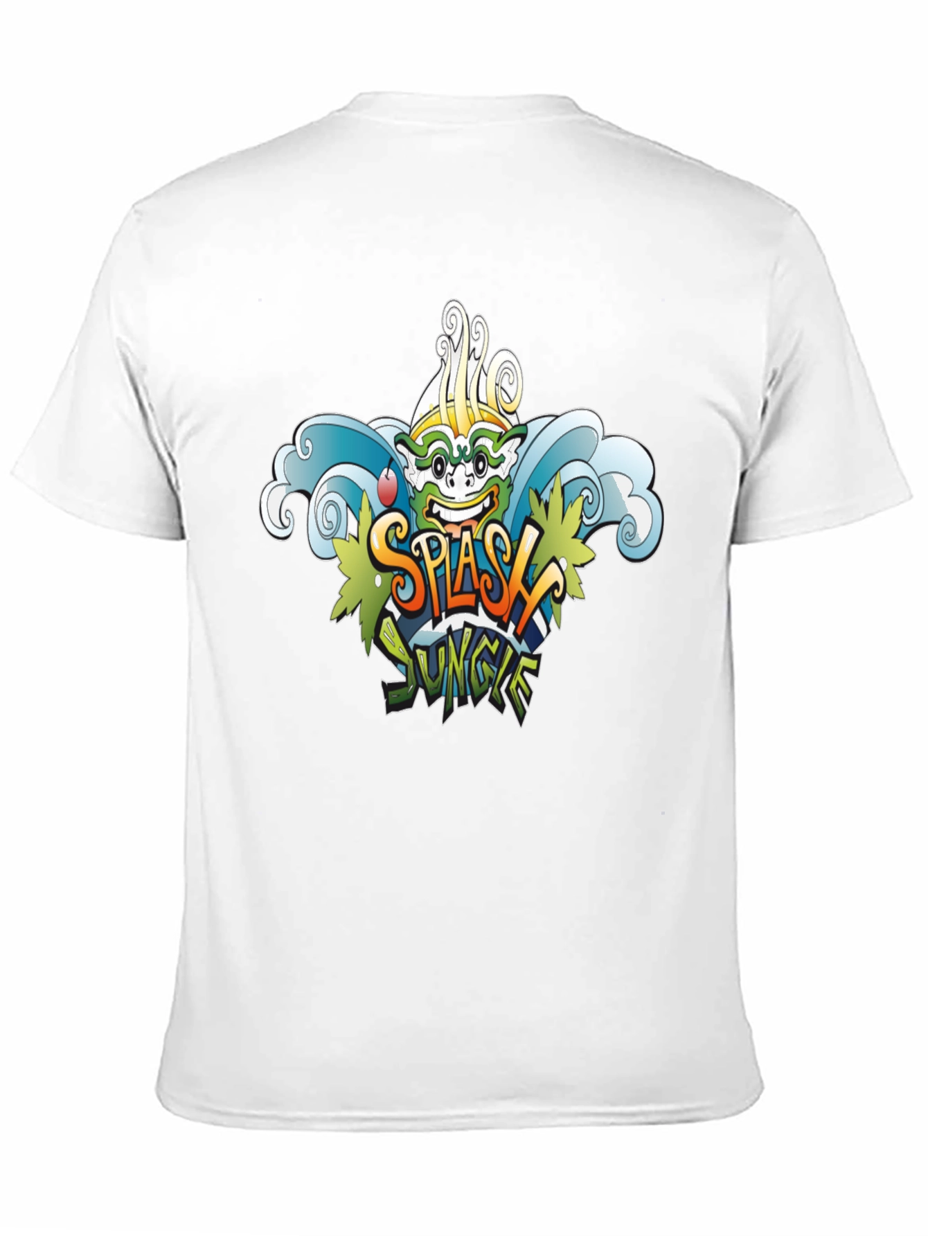 Black Splash Jungle Graphic T-Shirt view 11