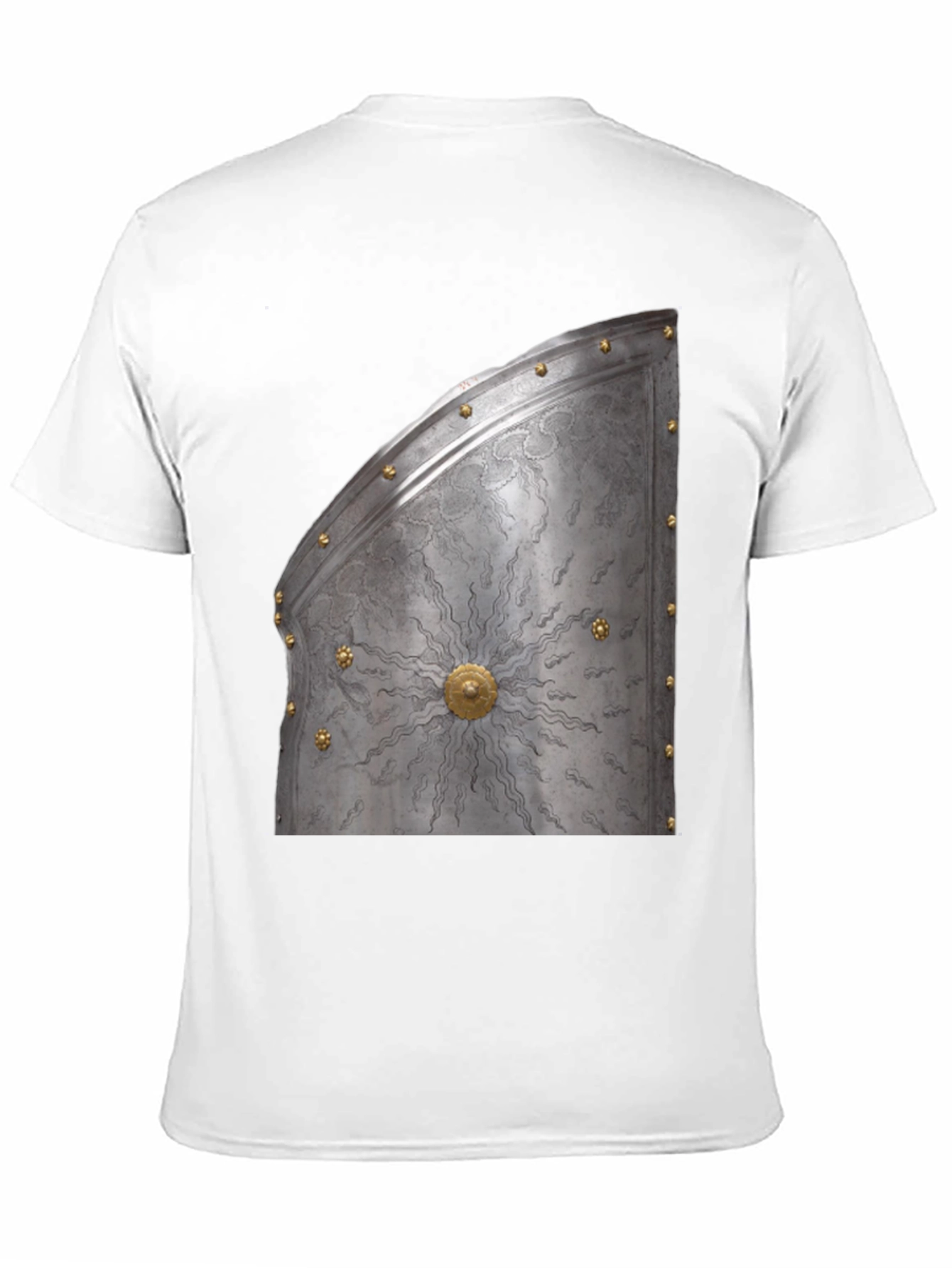 Black Medieval Knight Armor Graphic Tee - Unique Design view 11