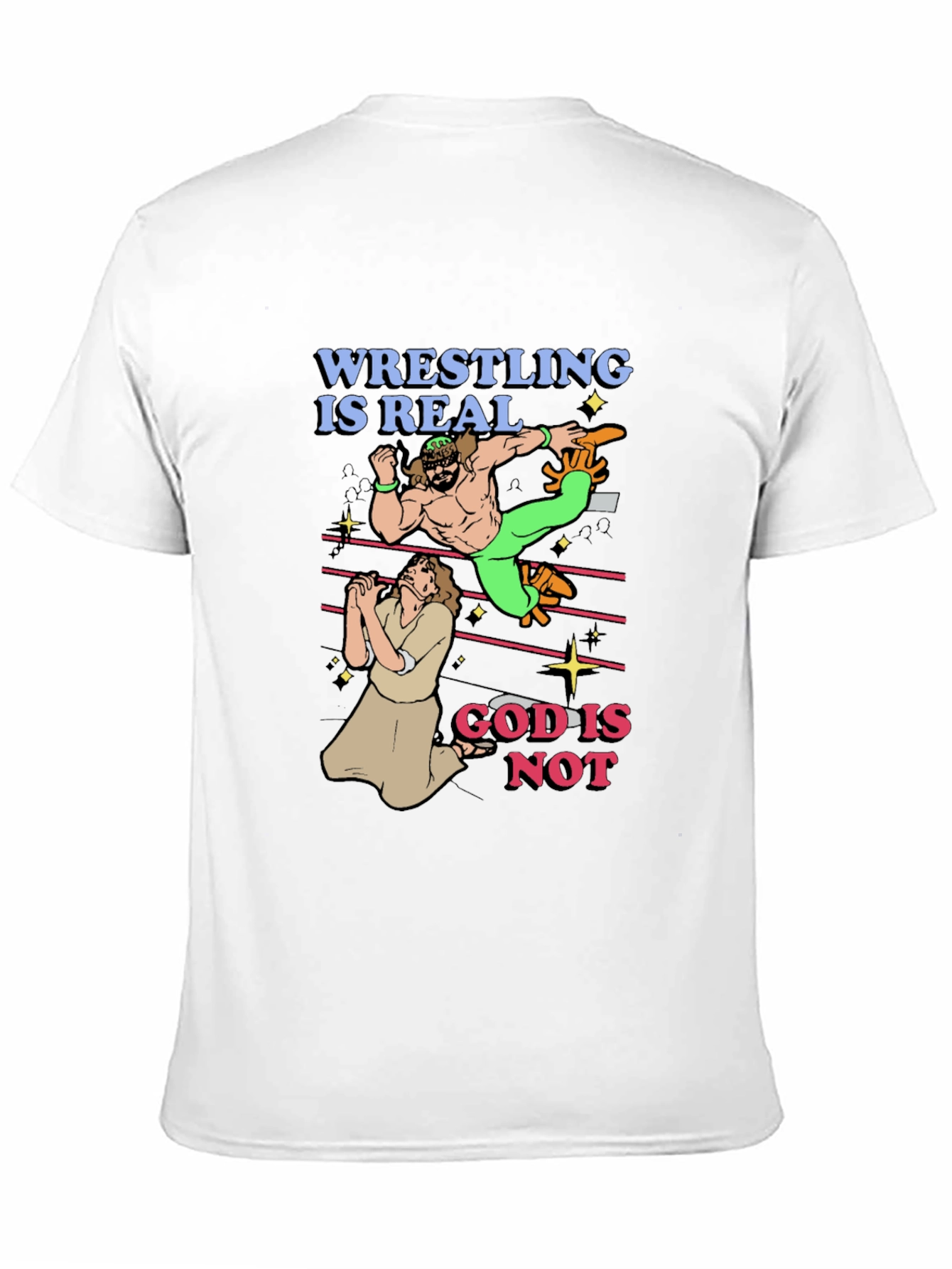 Black Wrestling is Real - Funny Graphic T-Shirt view 11