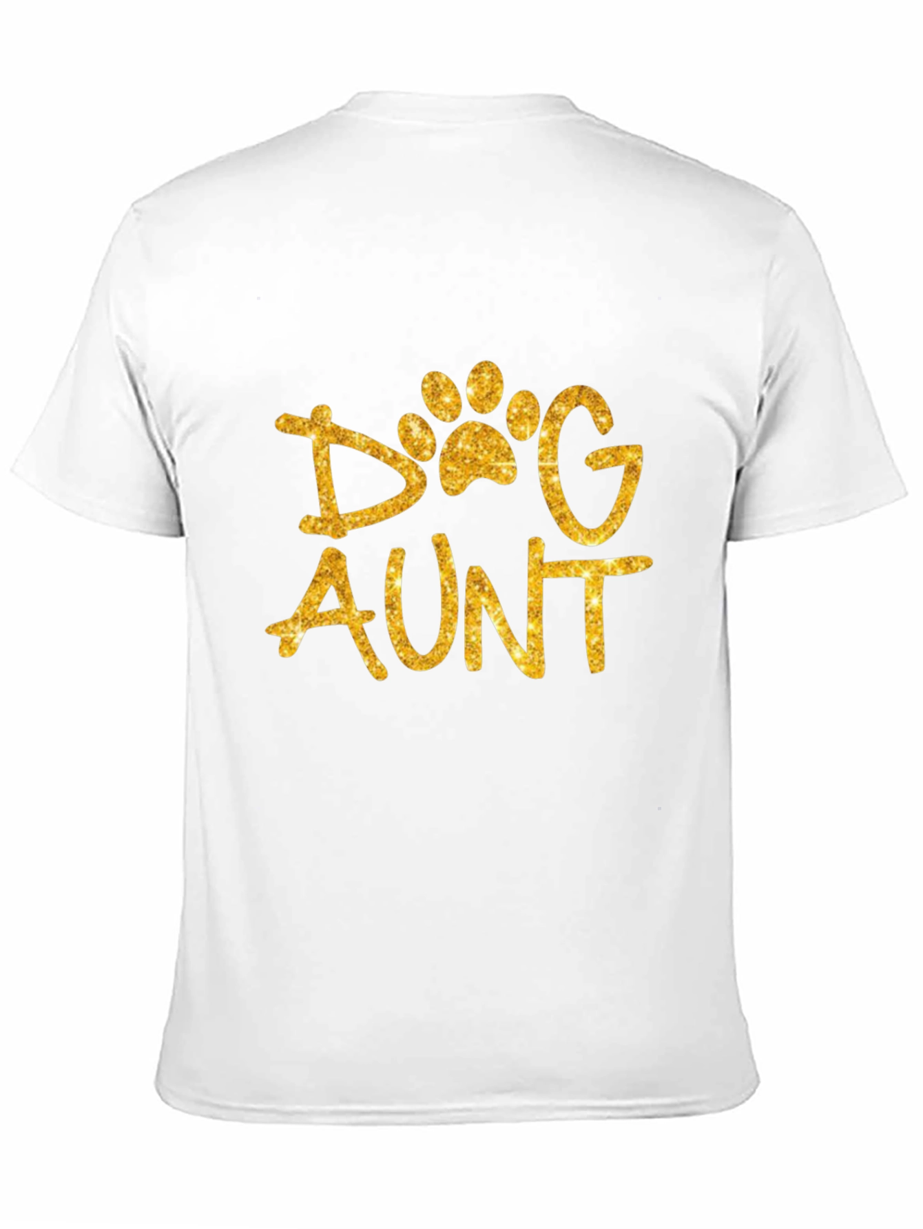 Black Dog Aunt Shirt - Glittery Paw Print Graphic Tee view 11
