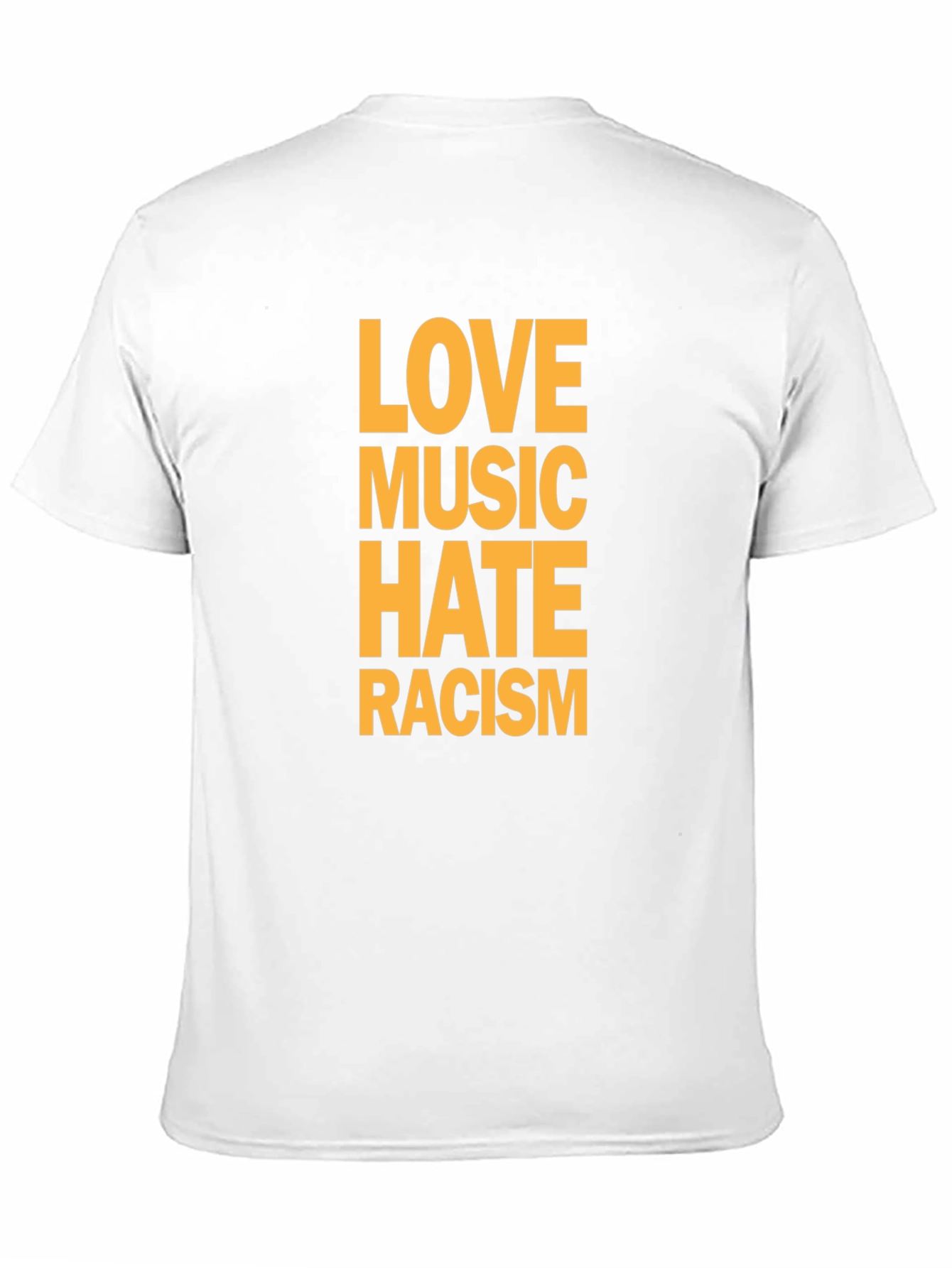 Black Love Music Hate Racism Graphic Tee - Black view 11