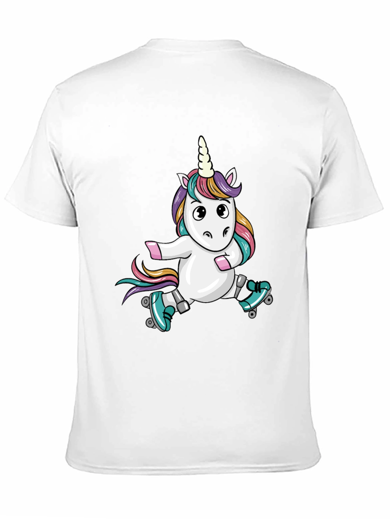 Black Unicorn Roller Skate Black T-Shirt view 11