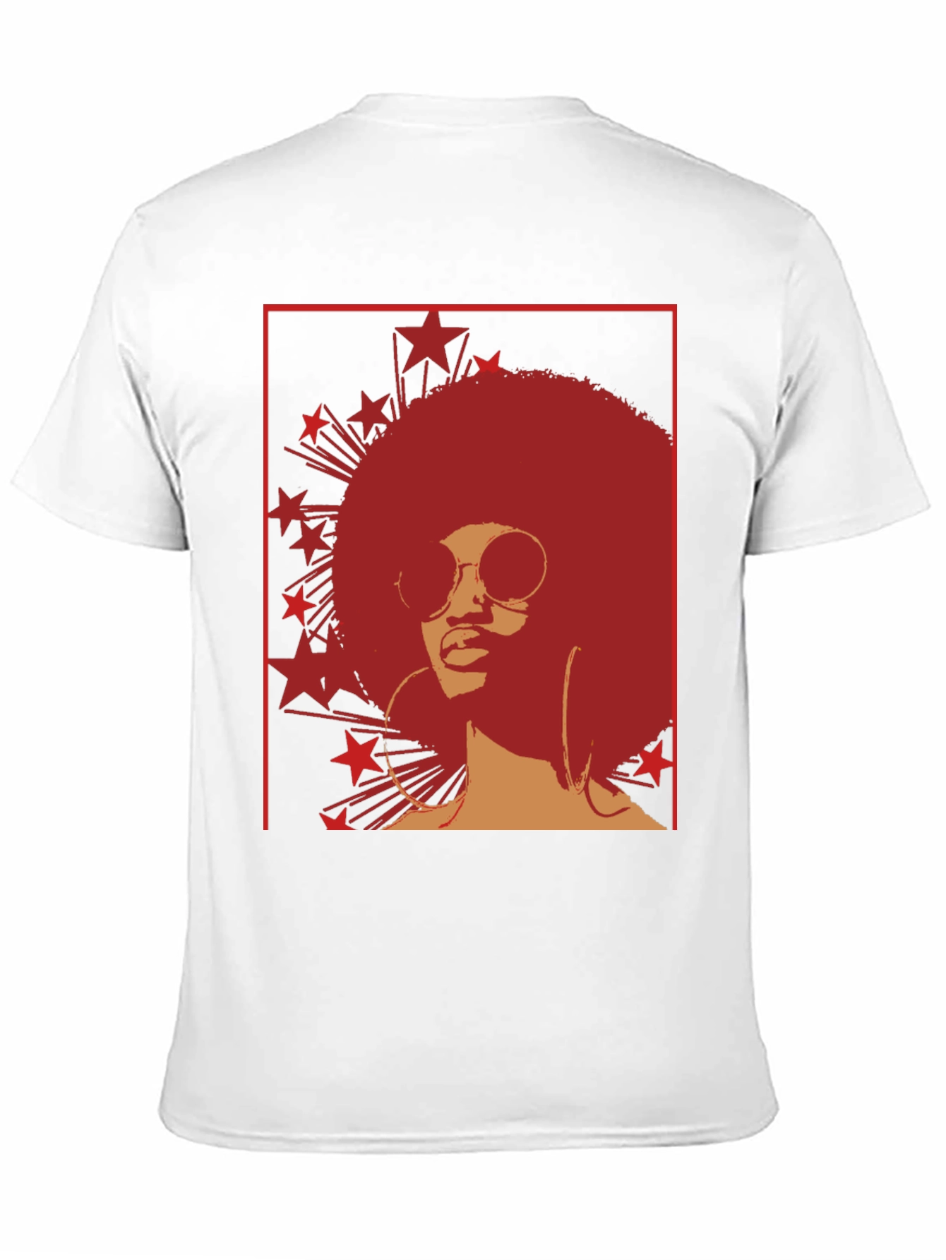 Retro Afro Star Graphic Tee - Cool Vintage Style - 11