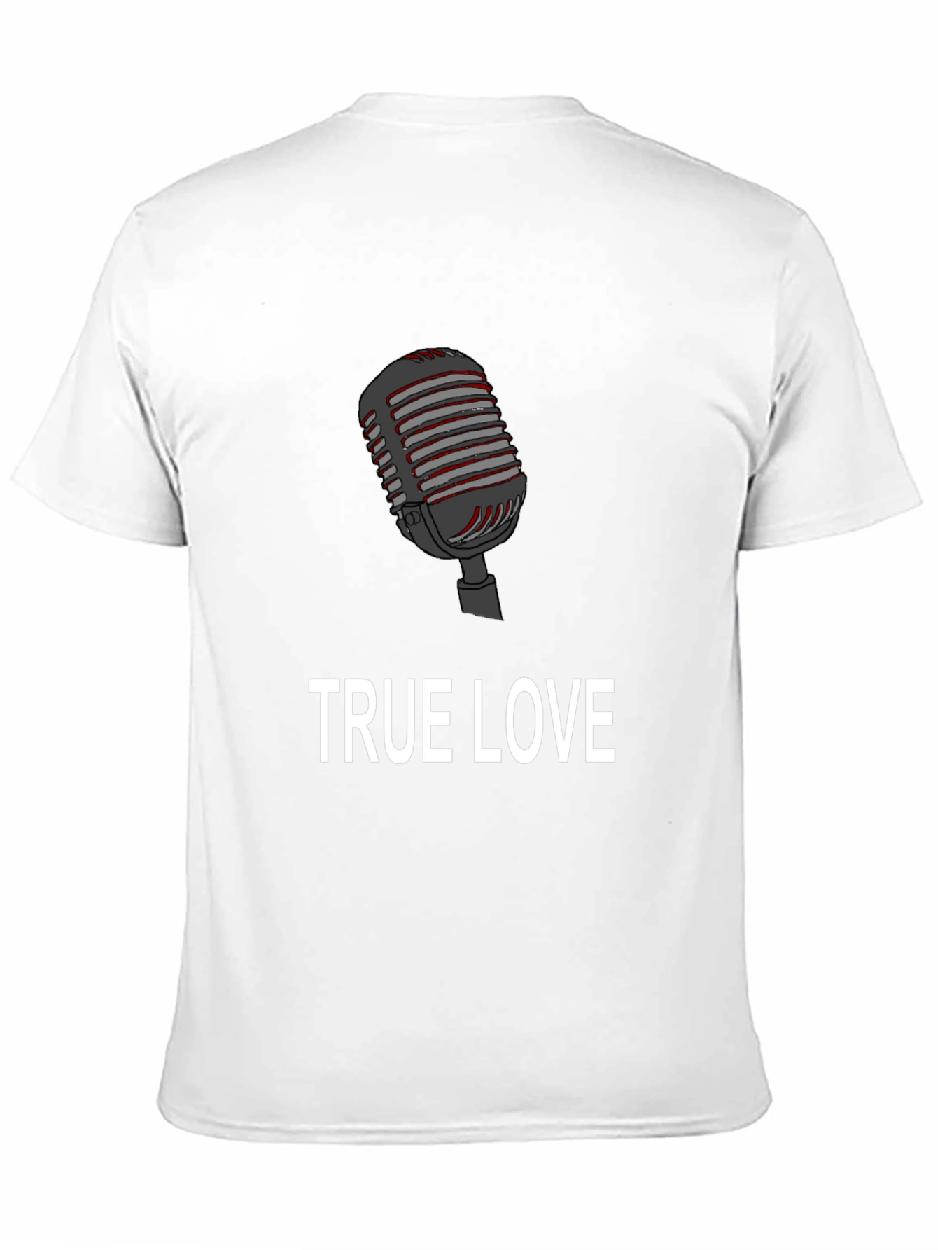 Black True Love Microphone Graphic Tee view 11