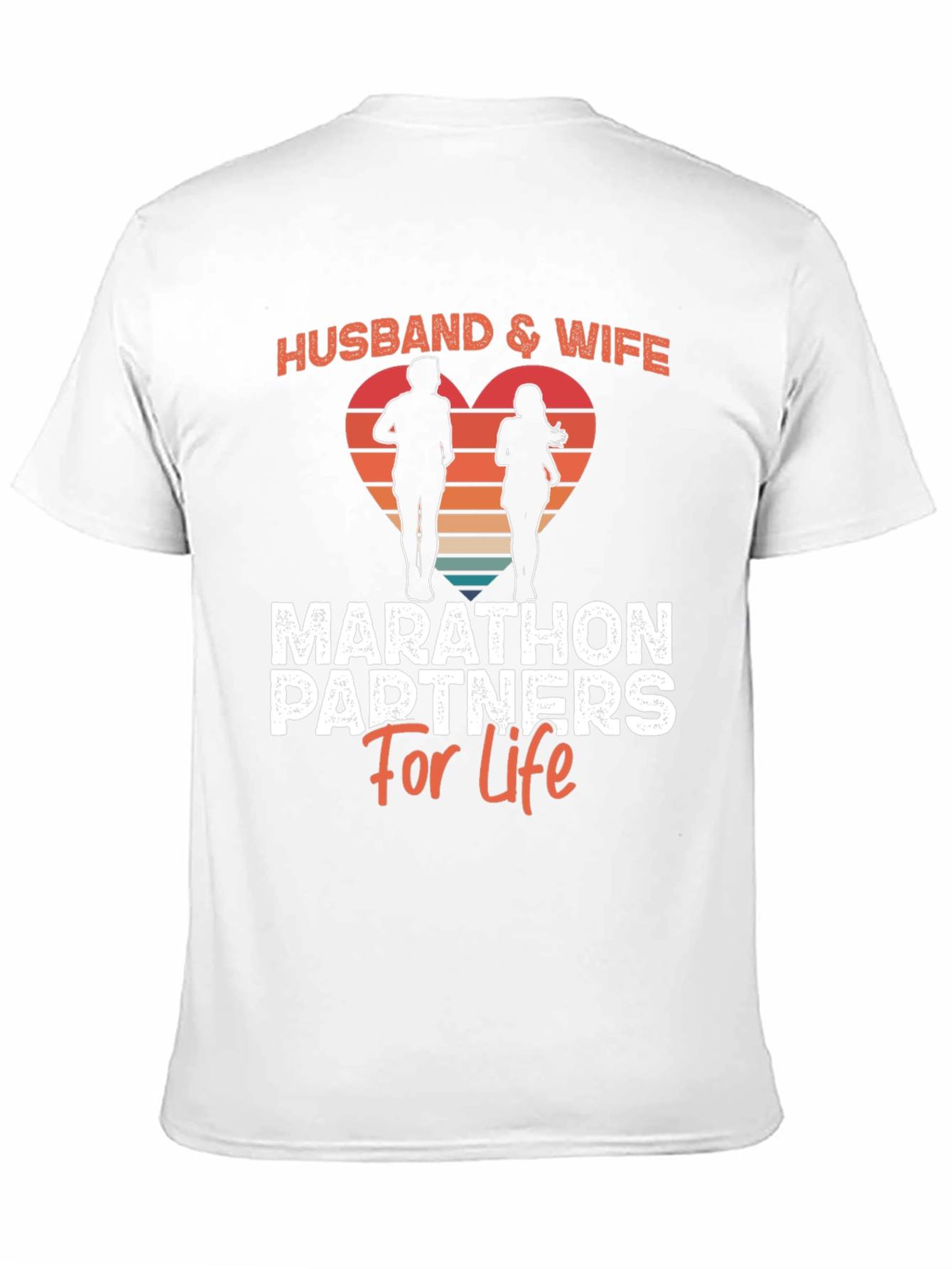 Black Husband & Wife Marathon Partners T-Shirt view 11