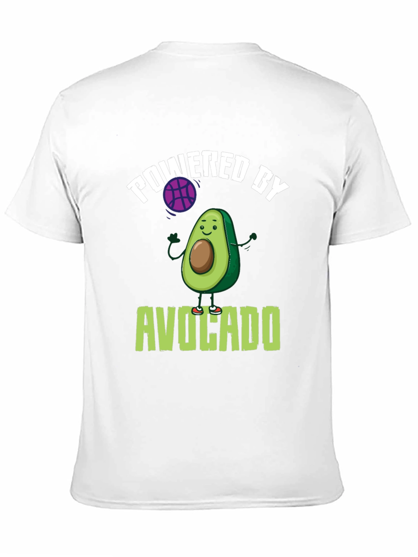 Black Powered by Avocado Black T-Shirt view 11