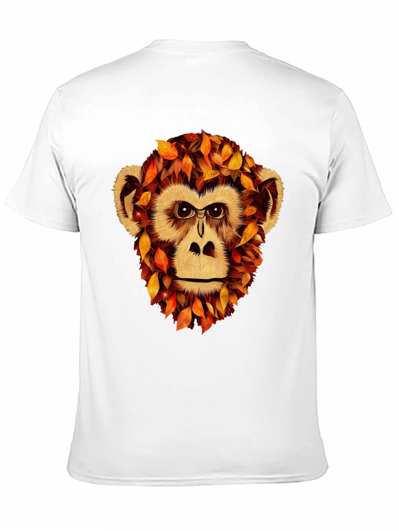 Black Autumn Monkey Graphic T-Shirt - Unique Fall Apparel view 11