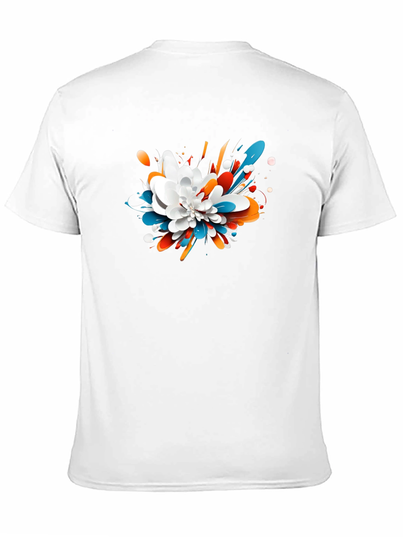 Black Abstract Floral Graphic Black T-Shirt view 11