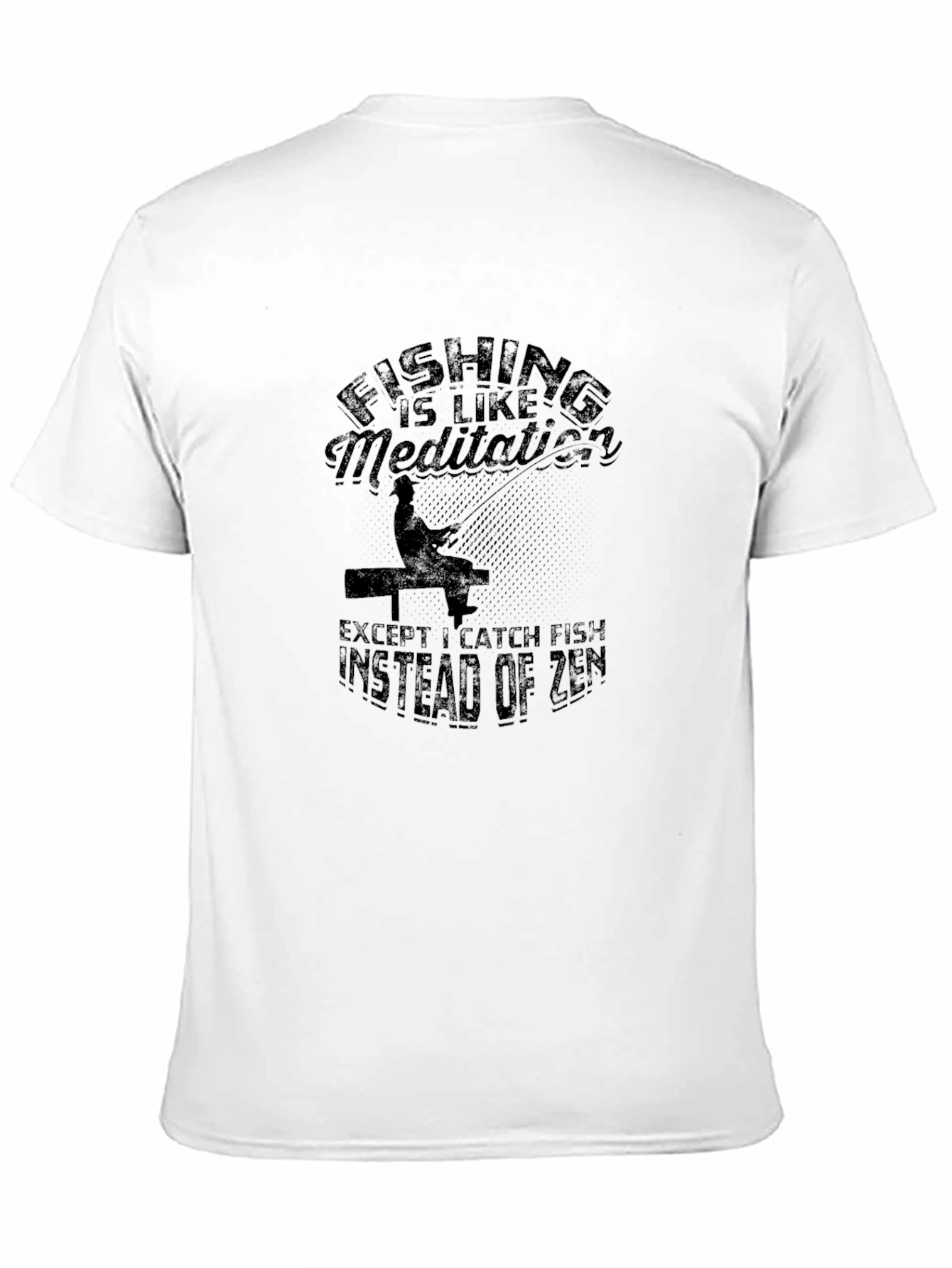 Black Fishing Meditation Graphic Tee - Black view 11