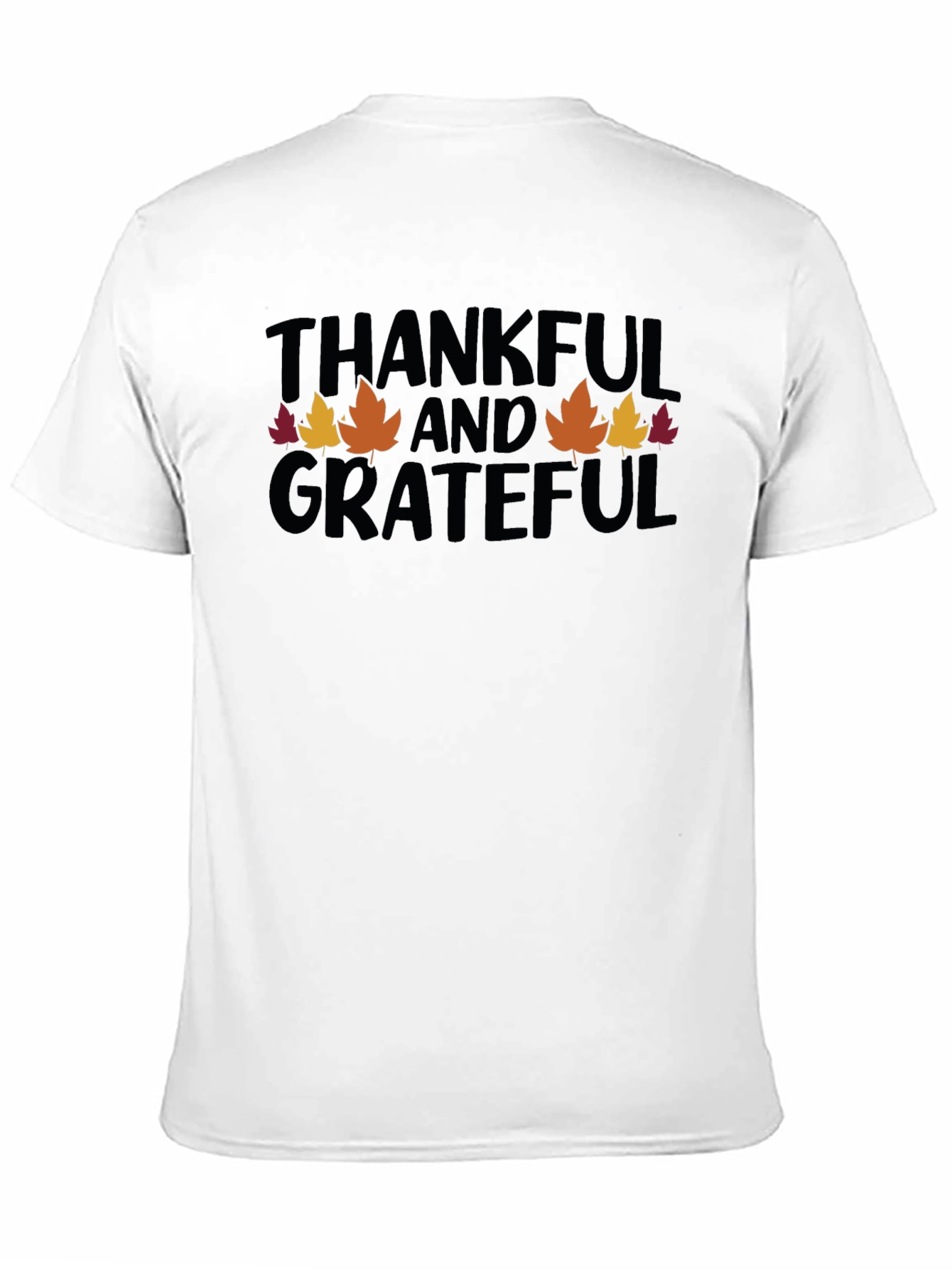 Black Thankful & Grateful Thanksgiving T-Shirt Fall view 11