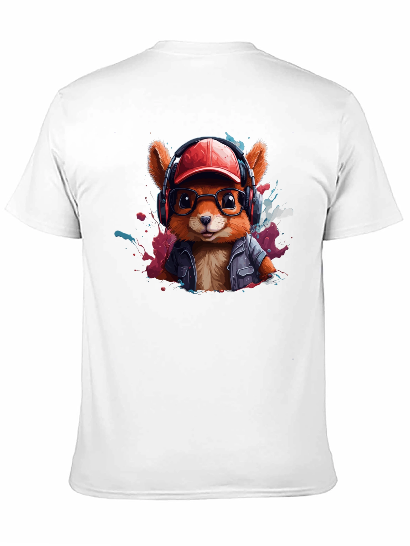 Black Stylish Squirrel Graphic T-Shirt - Trendy Urban Design view 11