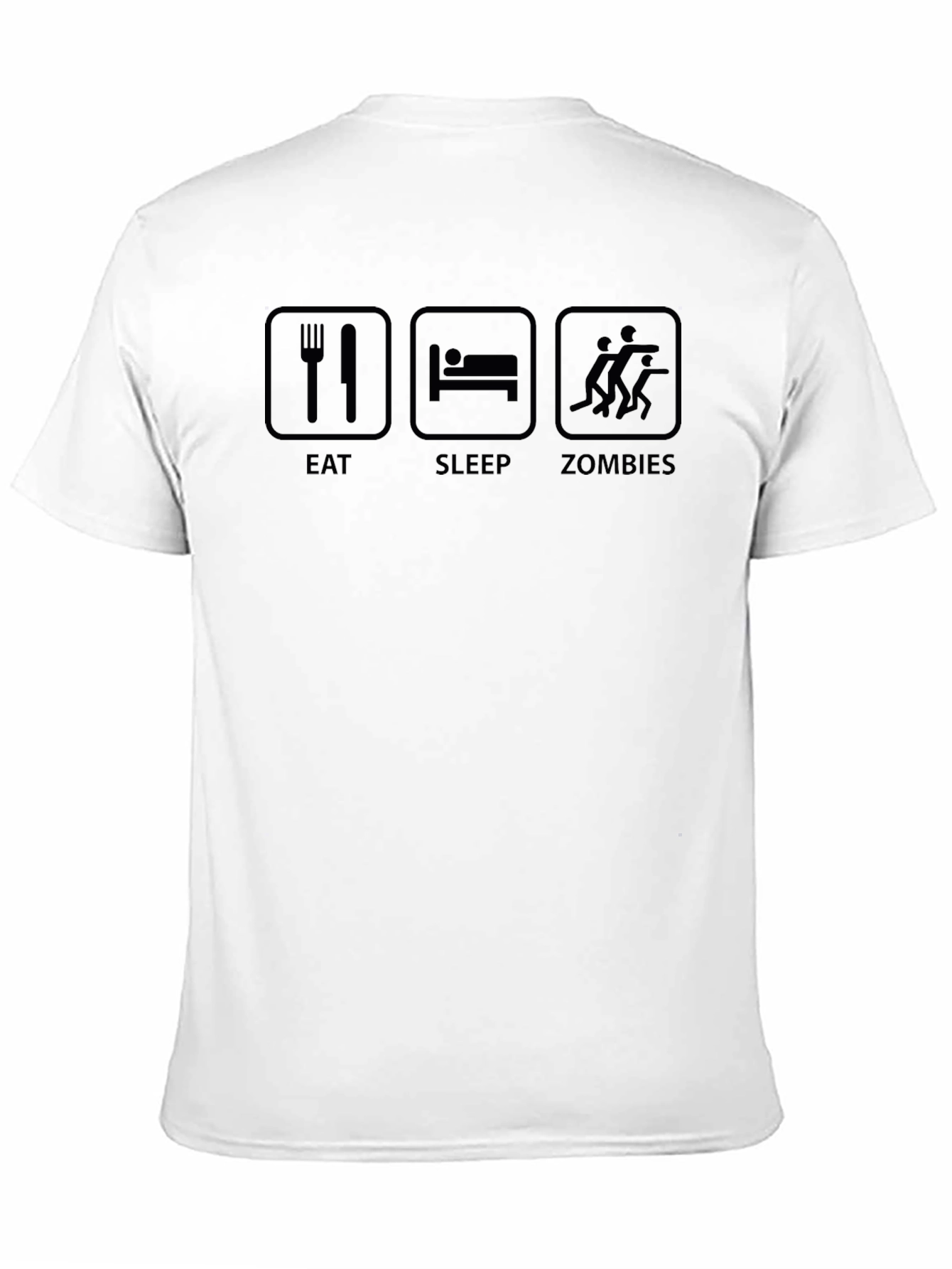 Black Eat Sleep Zombies T-Shirt - Black Graphic Tee view 11