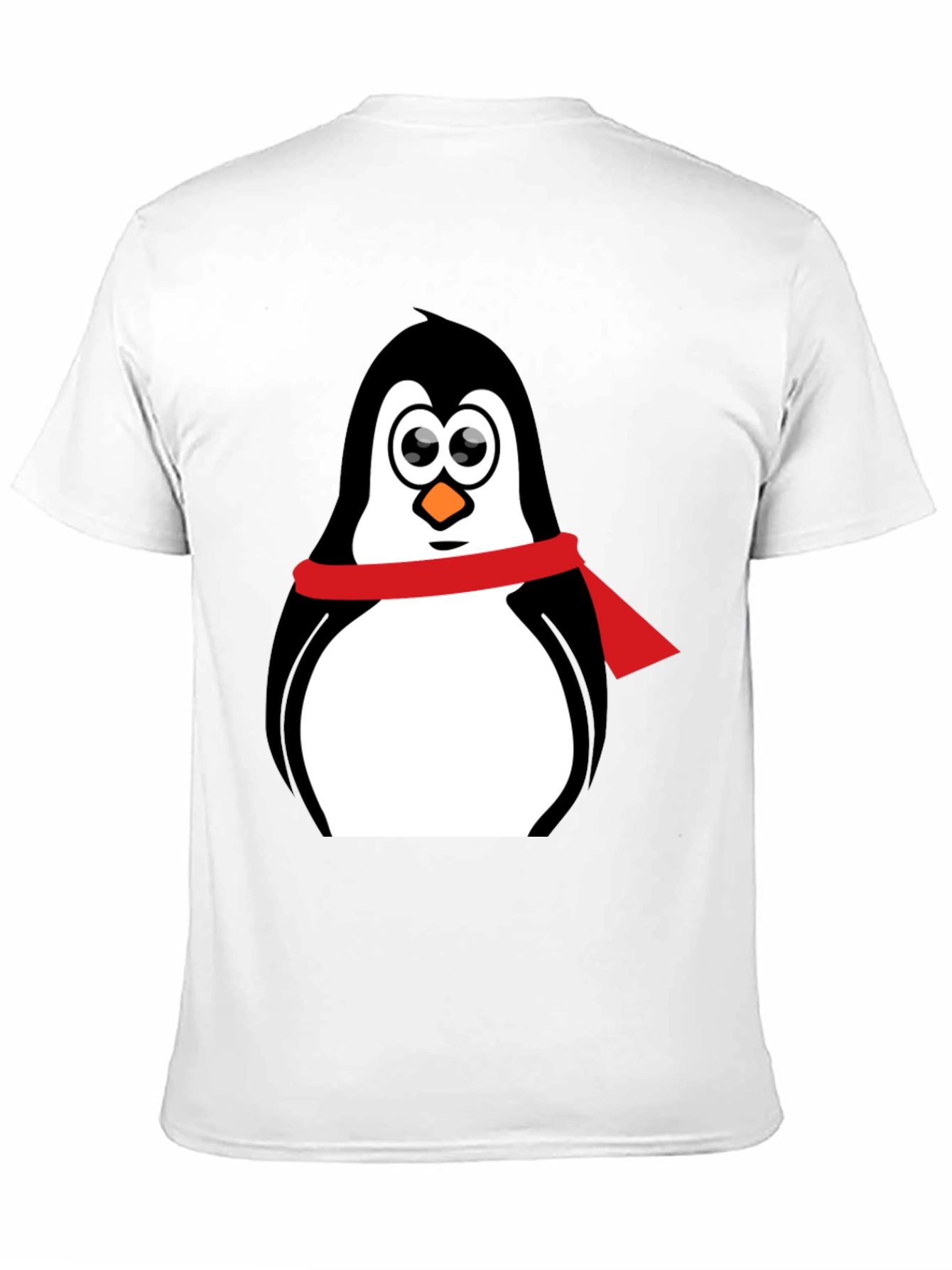 Black Penguin Graphic Tee - Cartoon Penguin with Scarf view 11