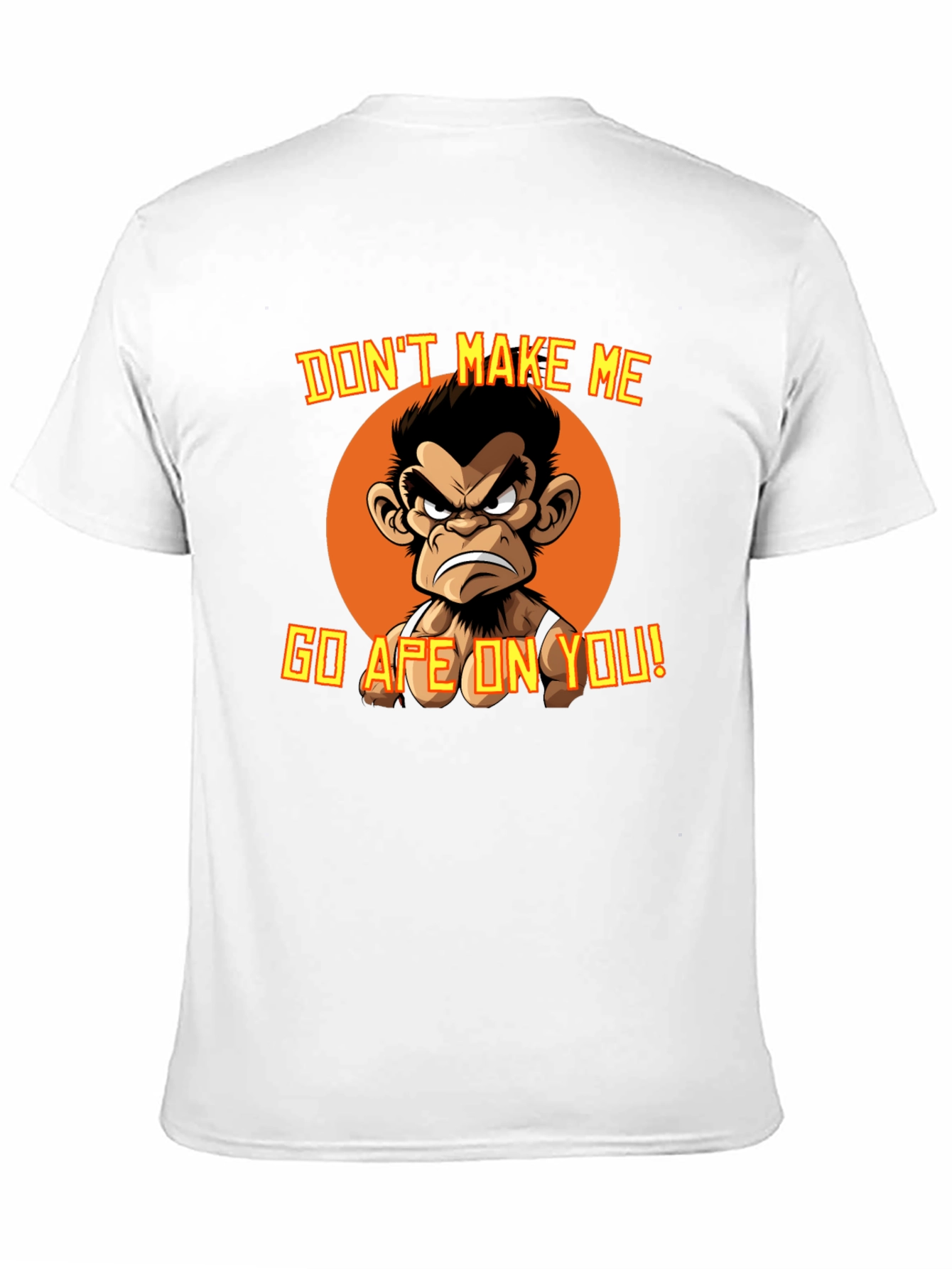 Black Angry Ape Graphic T-Shirt - Funny Novelty Tee view 11