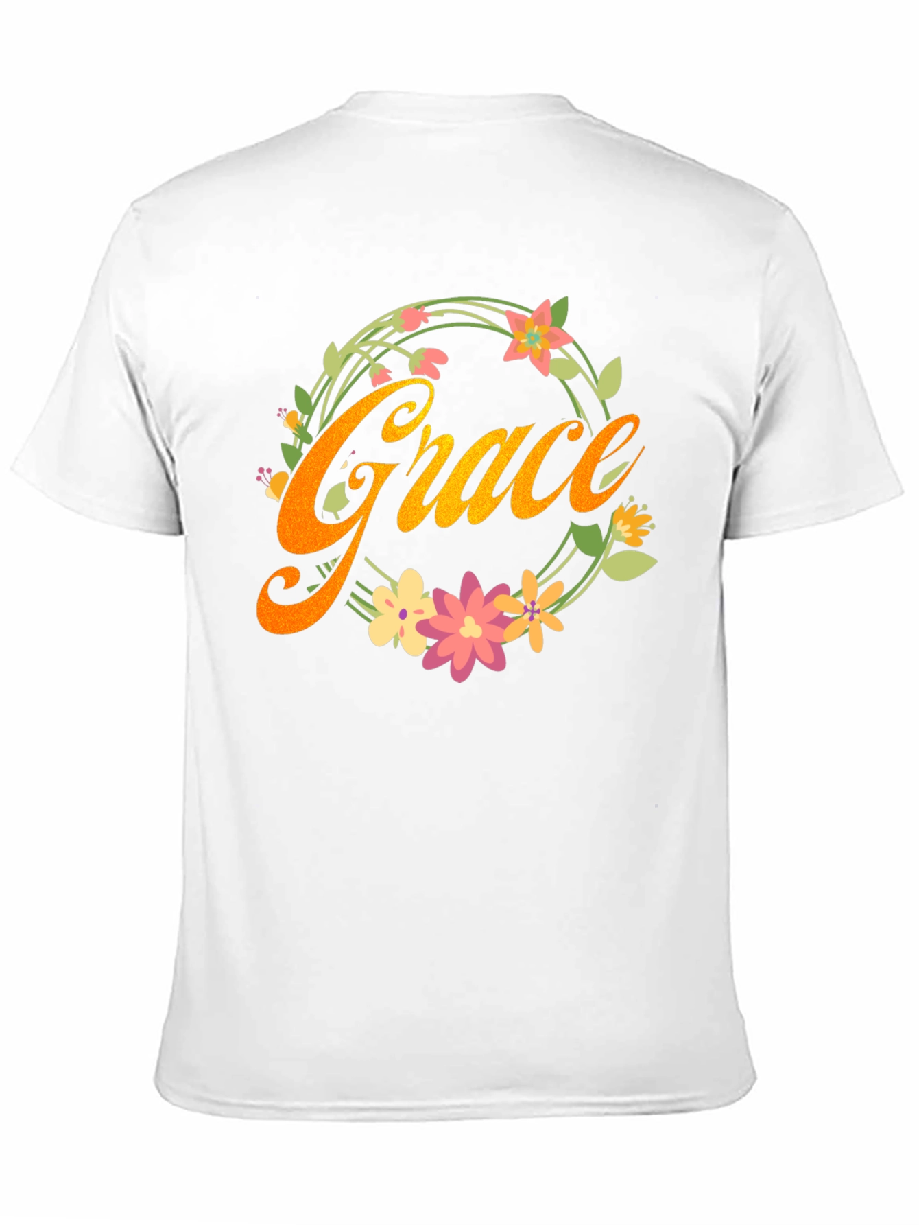 Black Grace Floral Wreath Graphic Tee - Stylish Comfort view 11