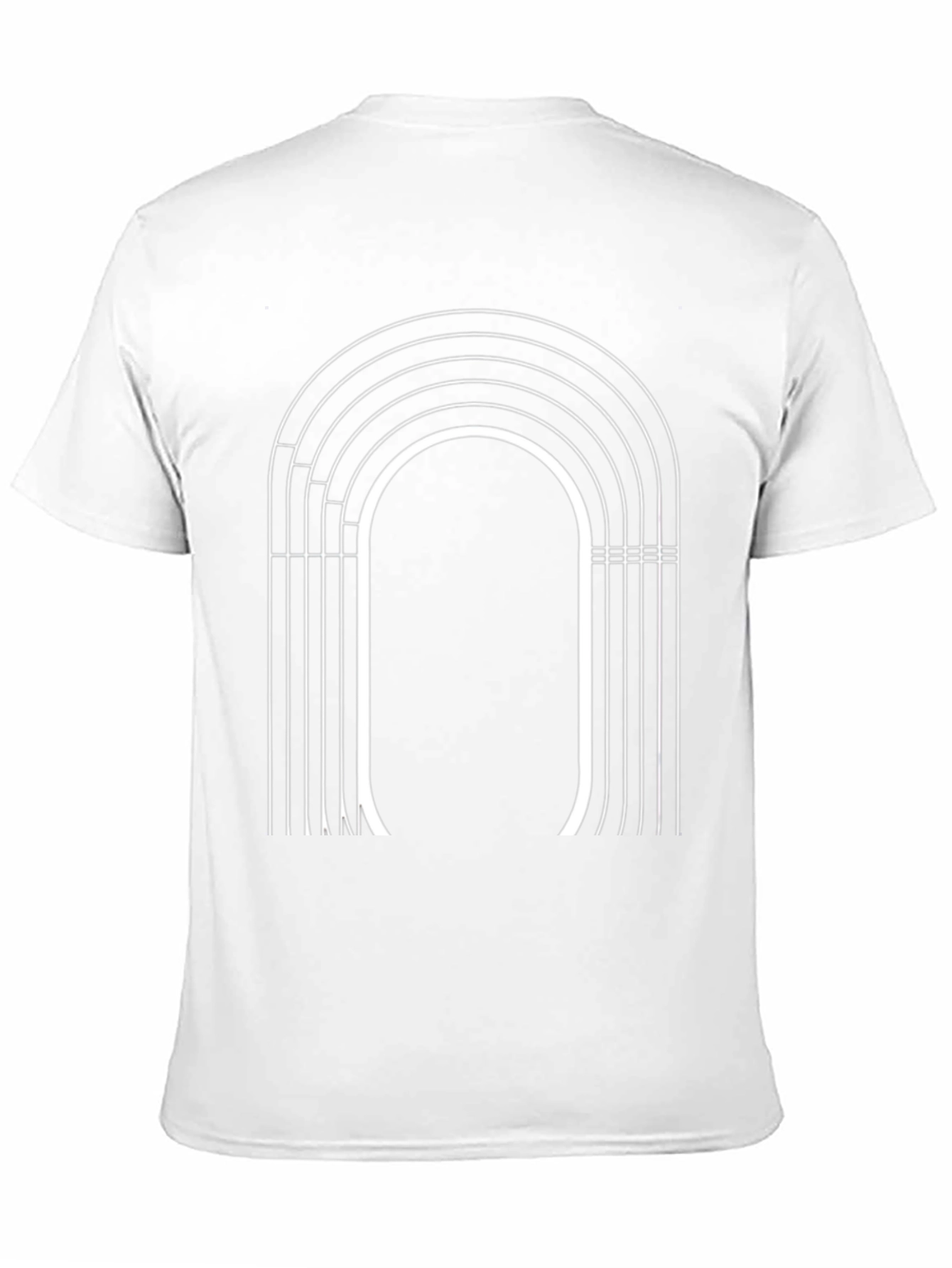 Black Retro Arc Graphic Tee - Black Short Sleeve Casual Shirt view 11