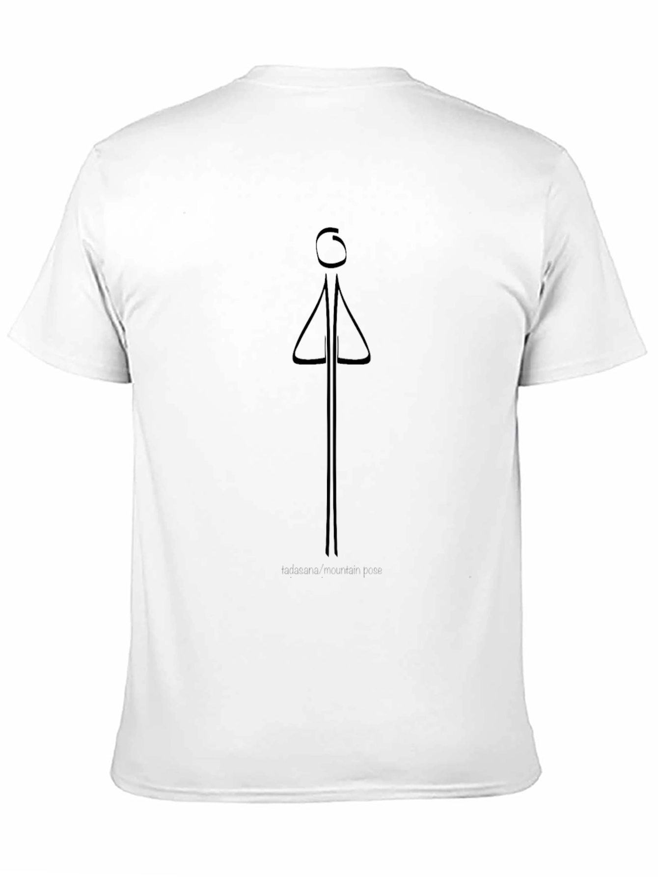 Black Tadasana Mountain Pose Graphic Tee - Unisex Yoga Shirt view 11