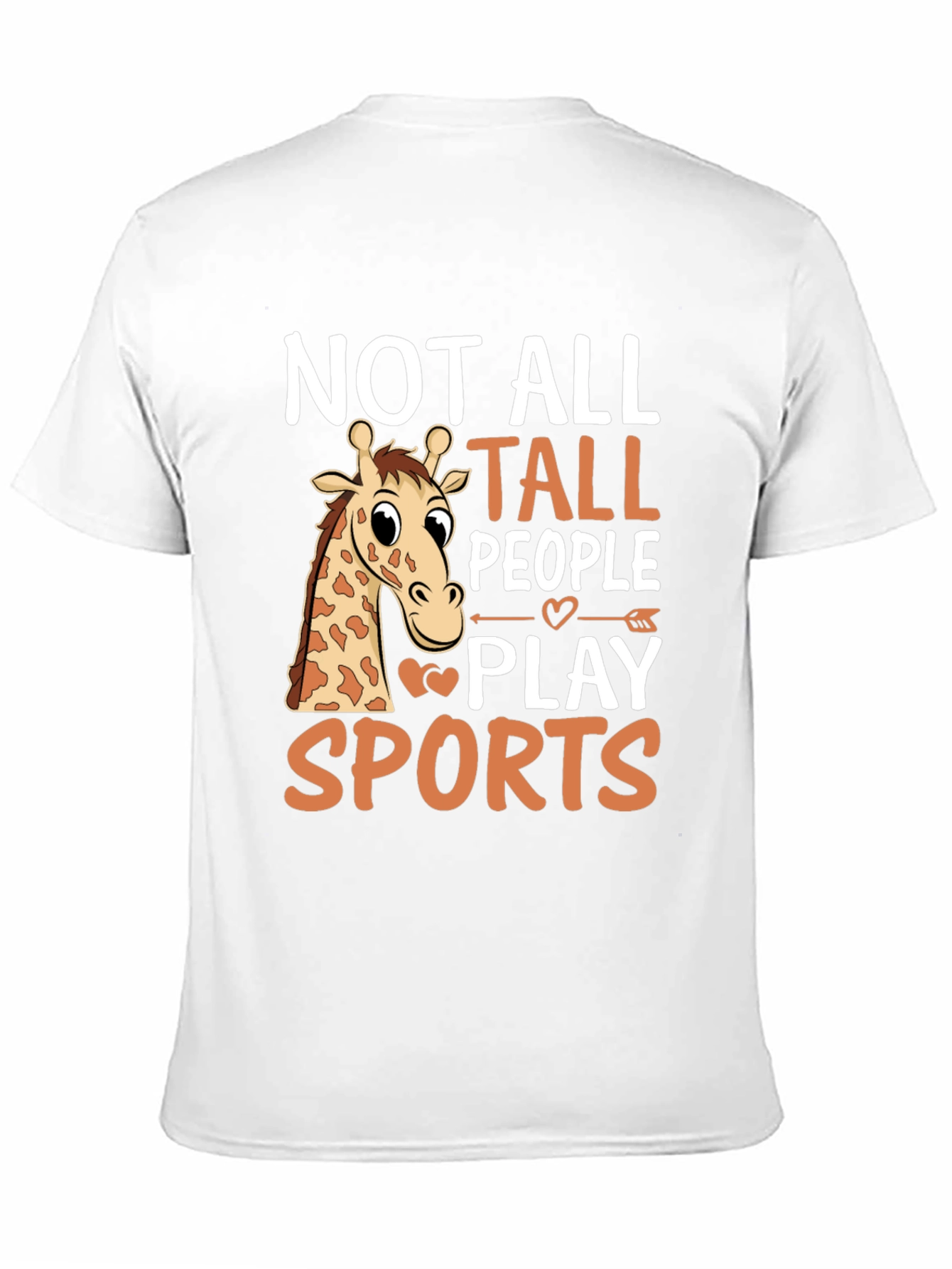 Black Funny Giraffe T-Shirt: Not All Tall People Play Sports view 11