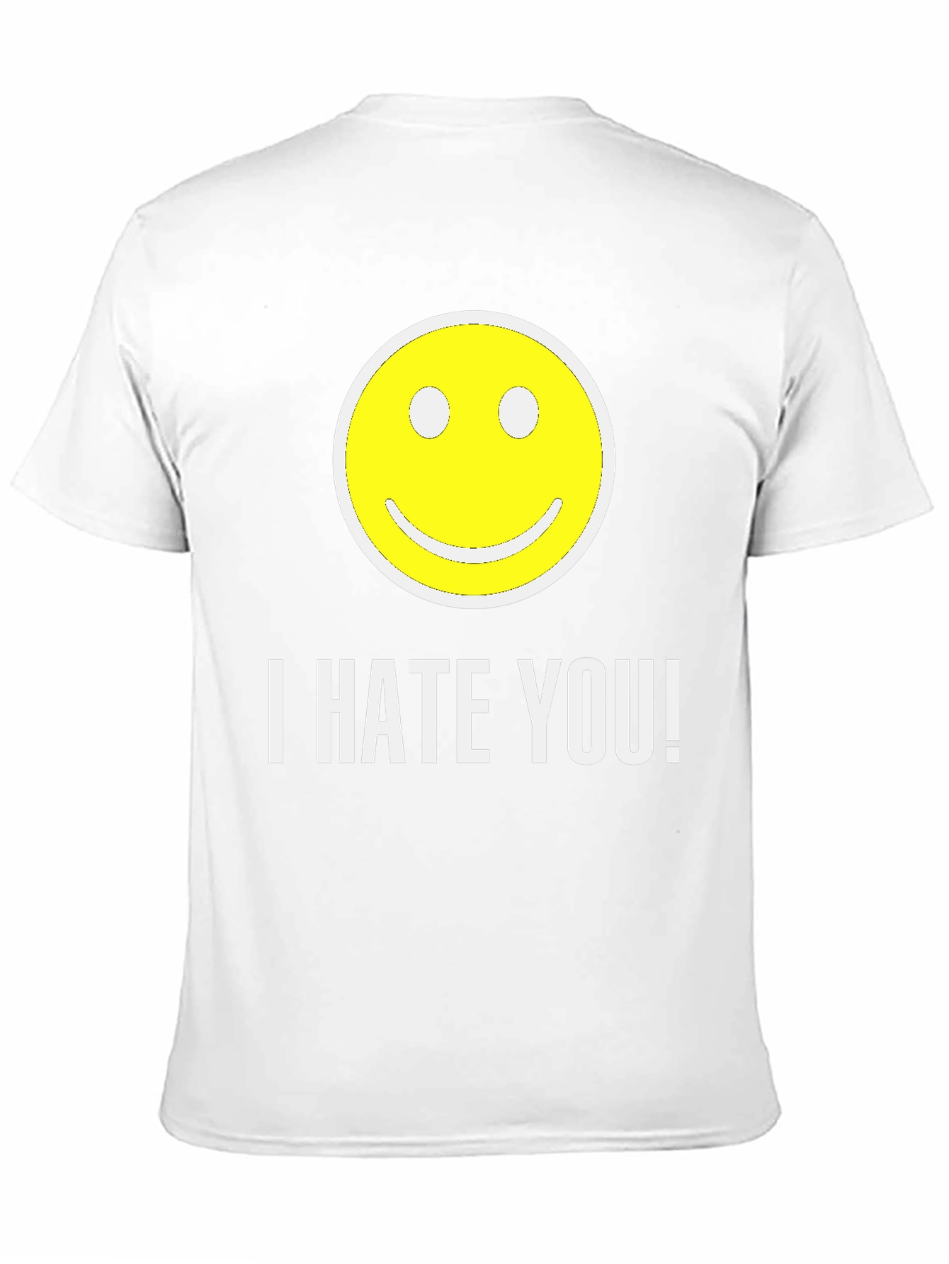 Black I HATE YOU! Smiley Face Graphic T-Shirt view 11
