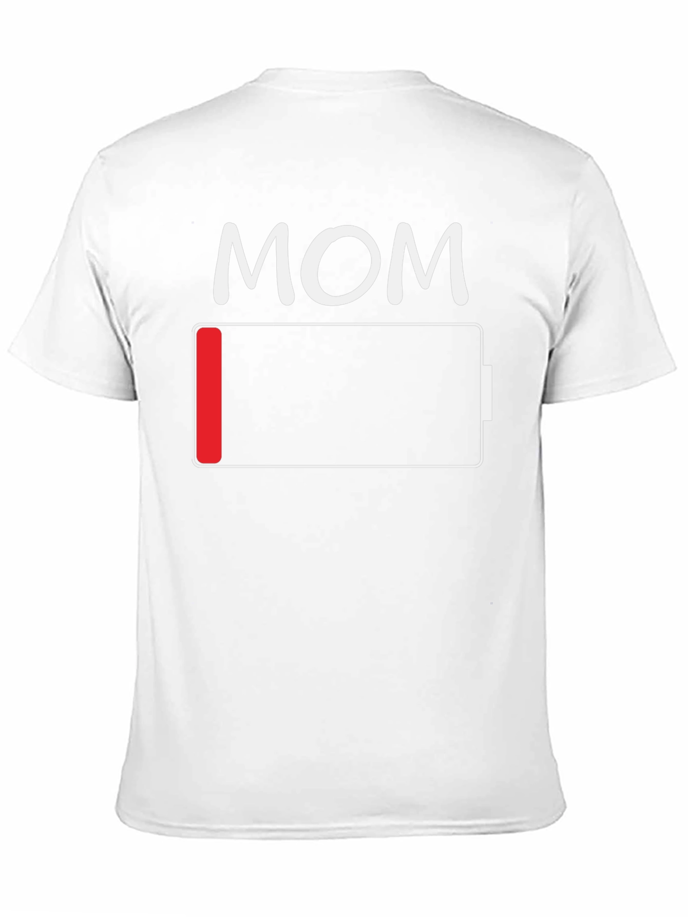 Black Mom Low Battery Funny T-Shirt view 11