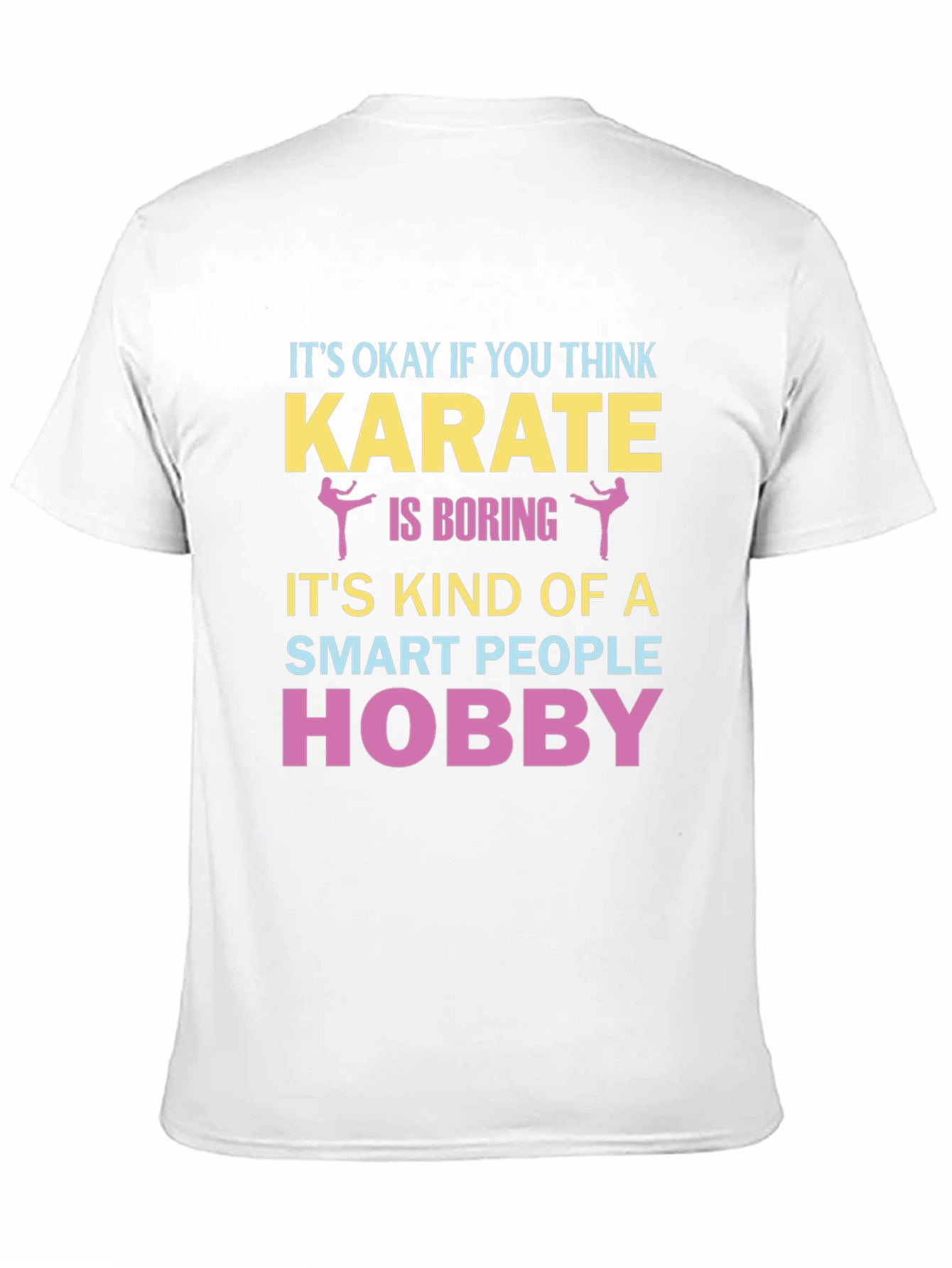 Black Karate Hobby T-Shirt - Smart People Design view 11
