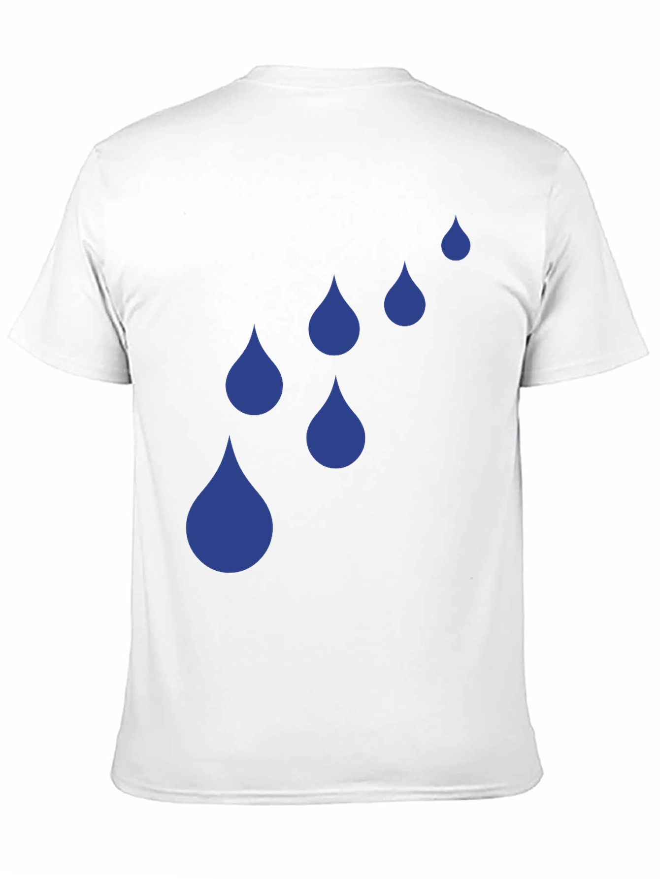 Black Blue Raindrop Graphic T-Shirt - Casual Style view 11