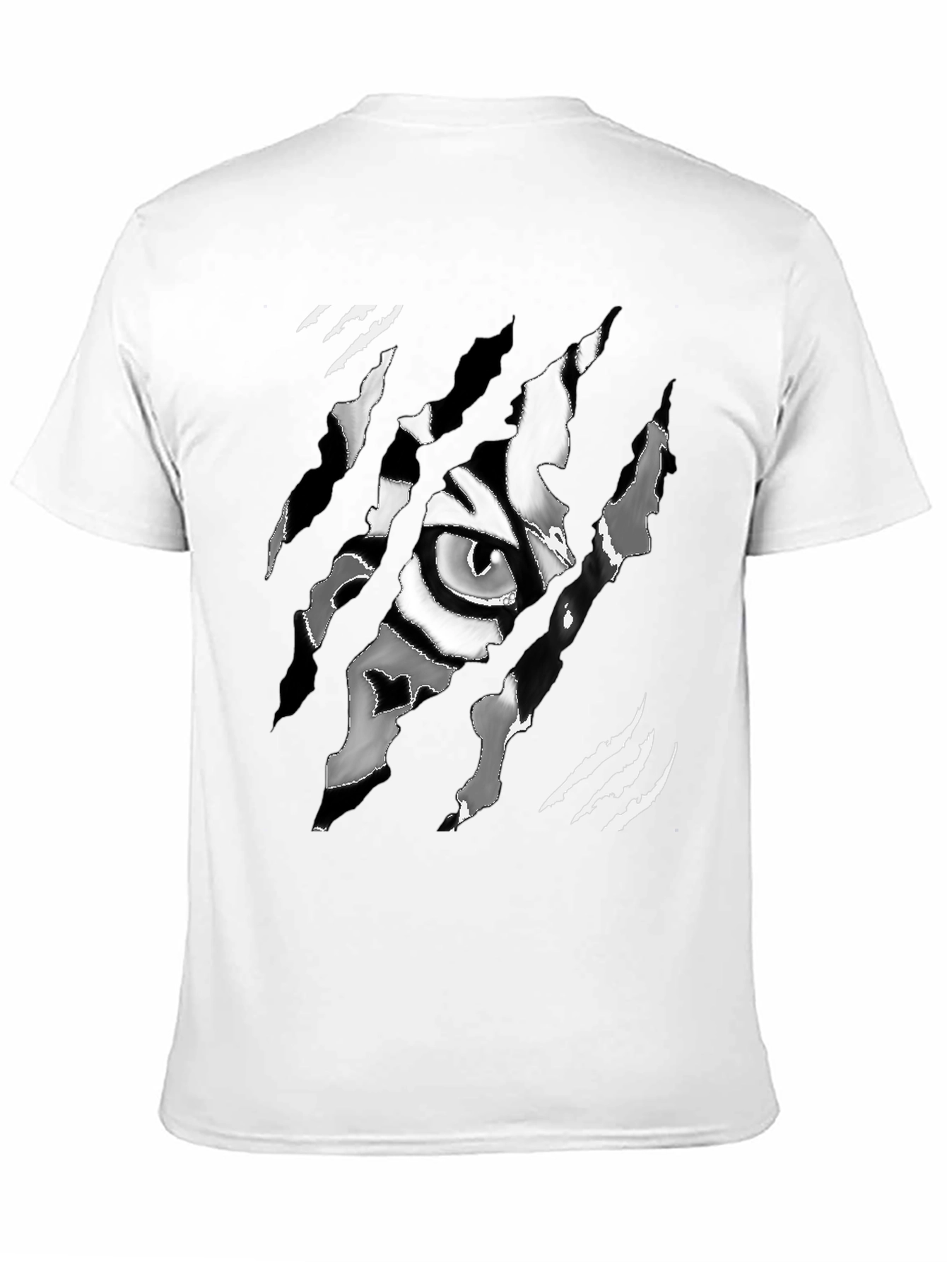 Black Tiger Eye Graphic Men's Black T-Shirt view 11