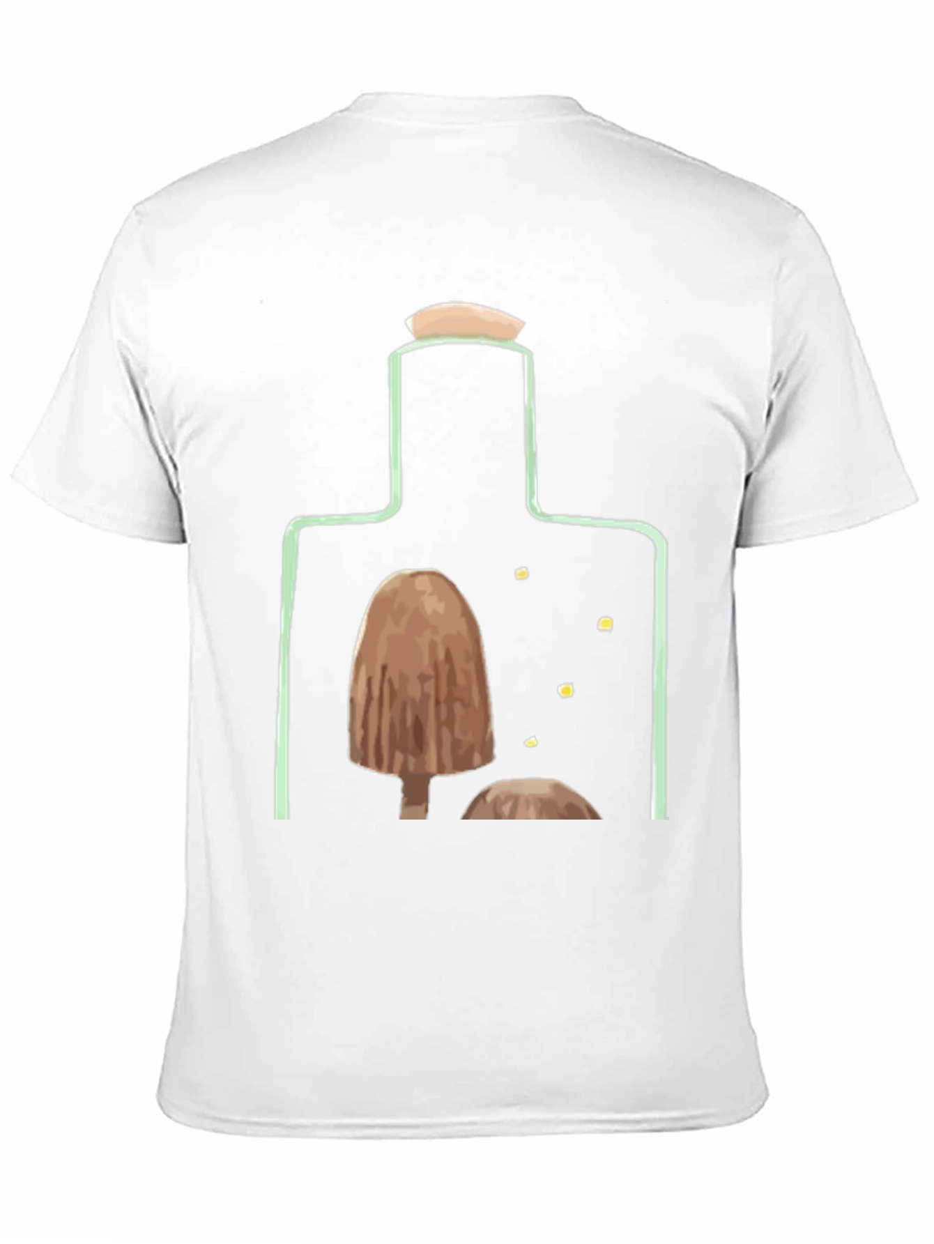 Black Mushroom Bottle Graphic T-Shirt view 11
