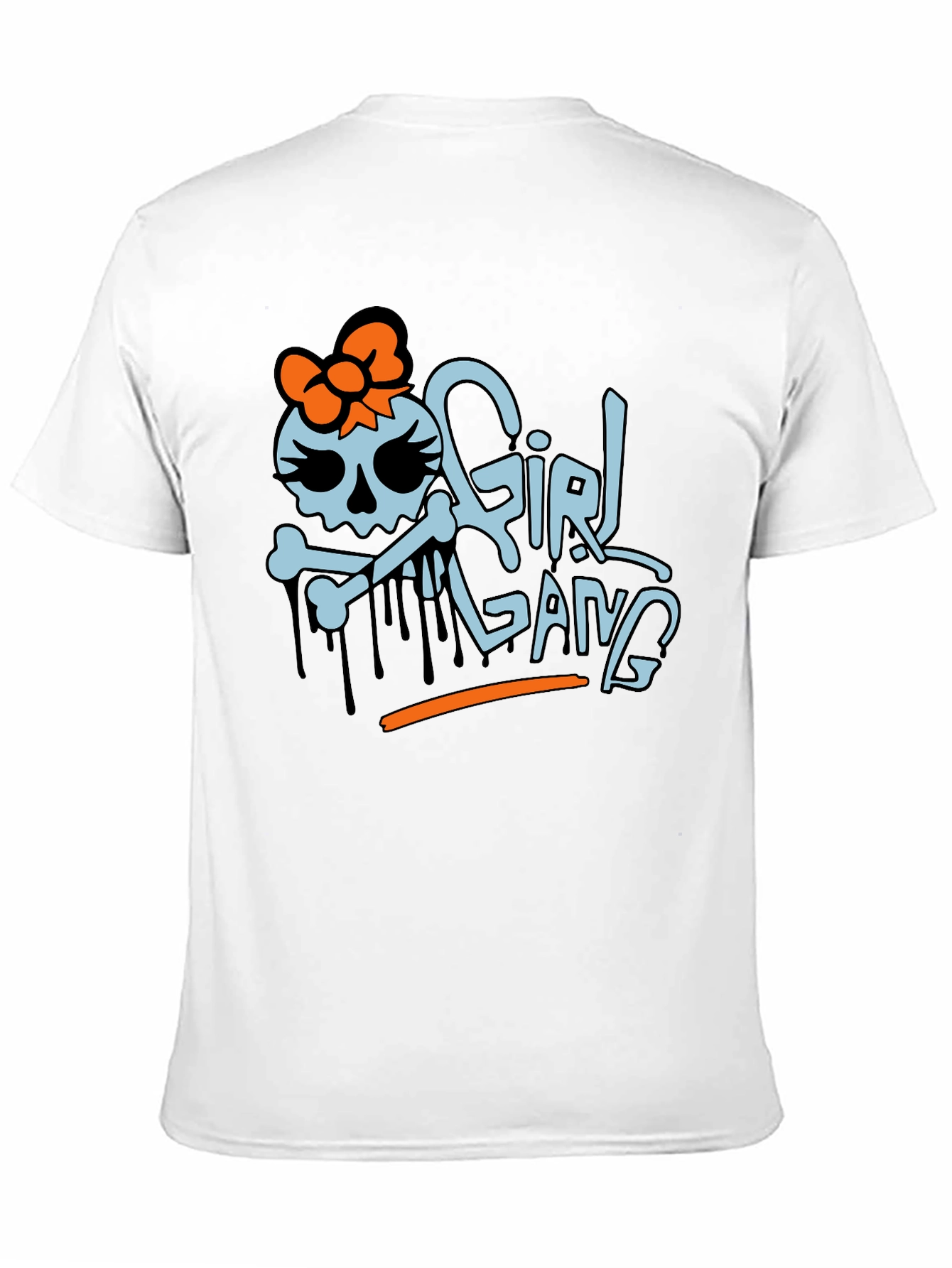Black Girl Gang Graphic T-Shirt - Trendy Skull Design view 11