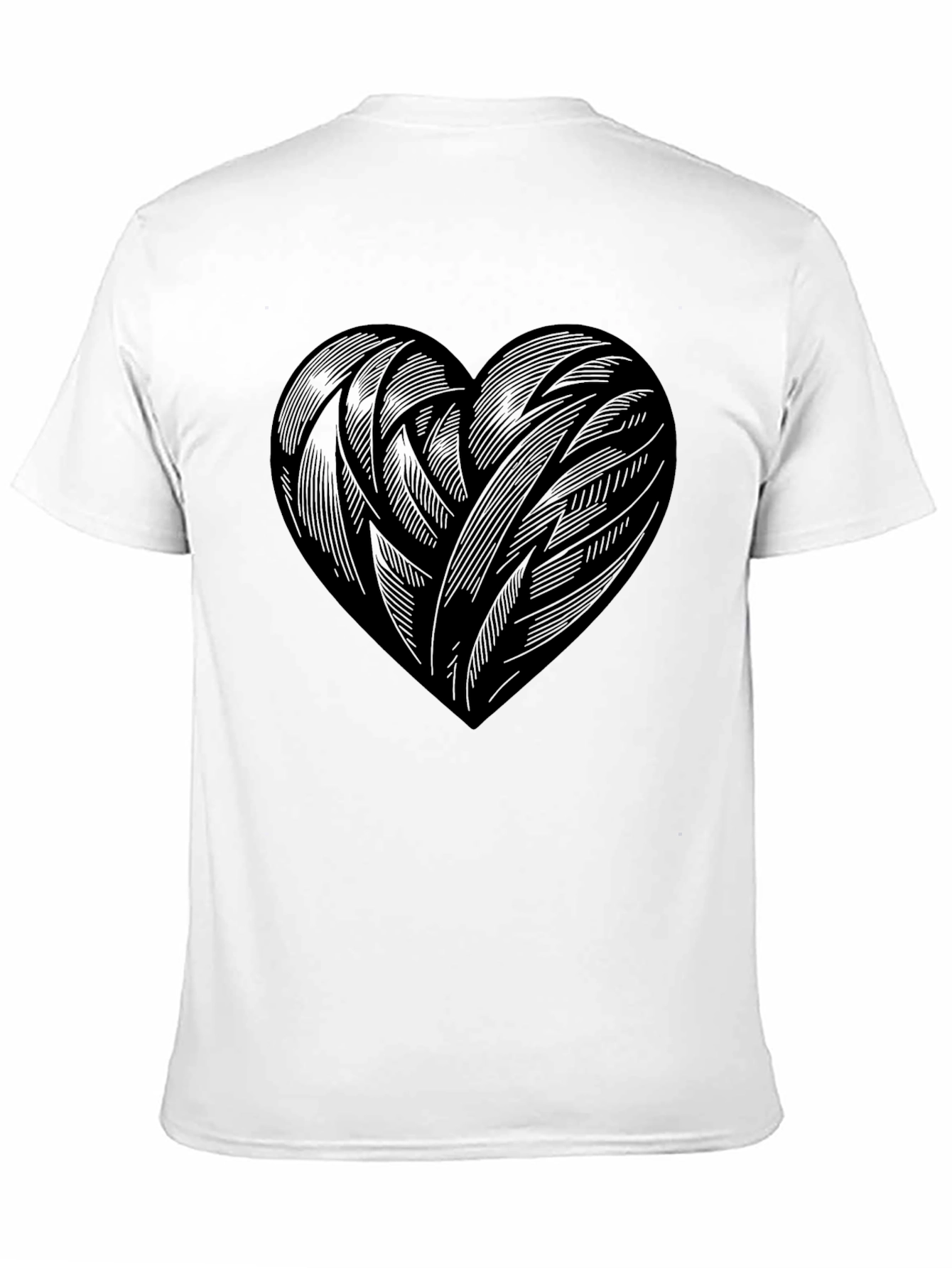 Black Black Heart Graphic Tee - Modern Casual Style view 11
