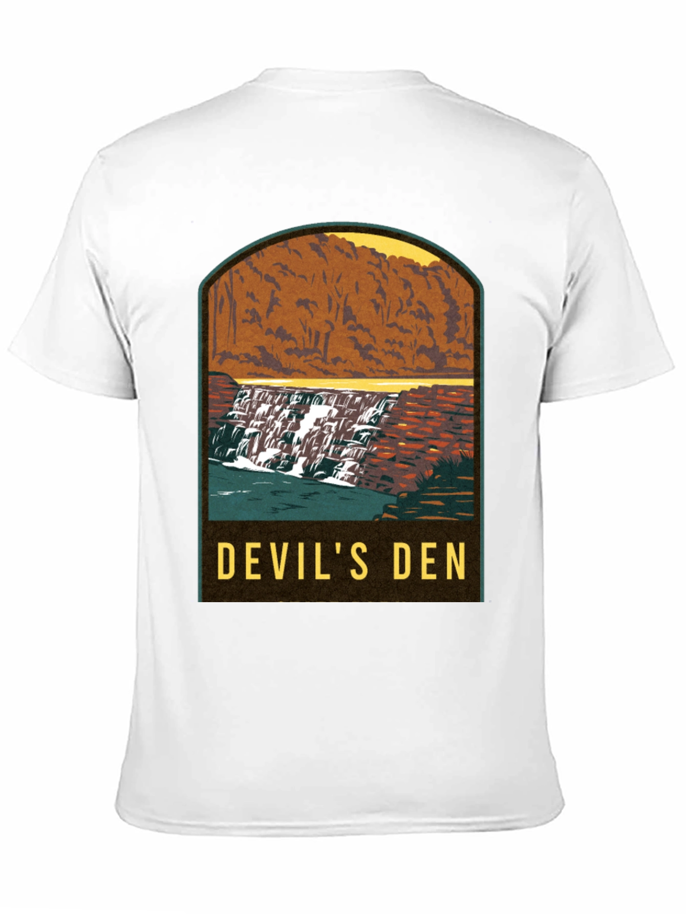 Black Devil's Den Waterfall Graphic Tee - Black view 11