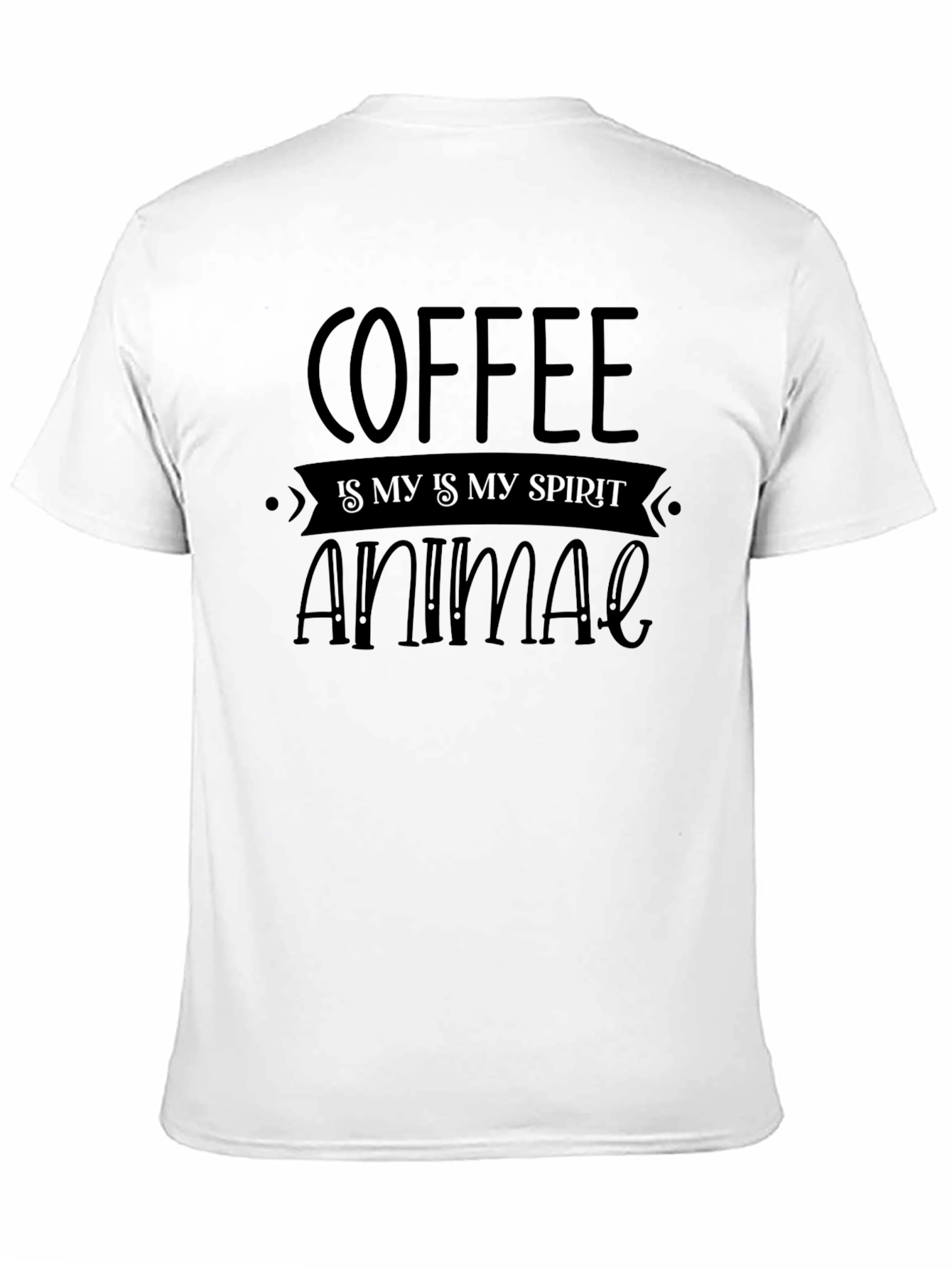 Black Coffee Is My Spirit Animal Black T-Shirt view 11